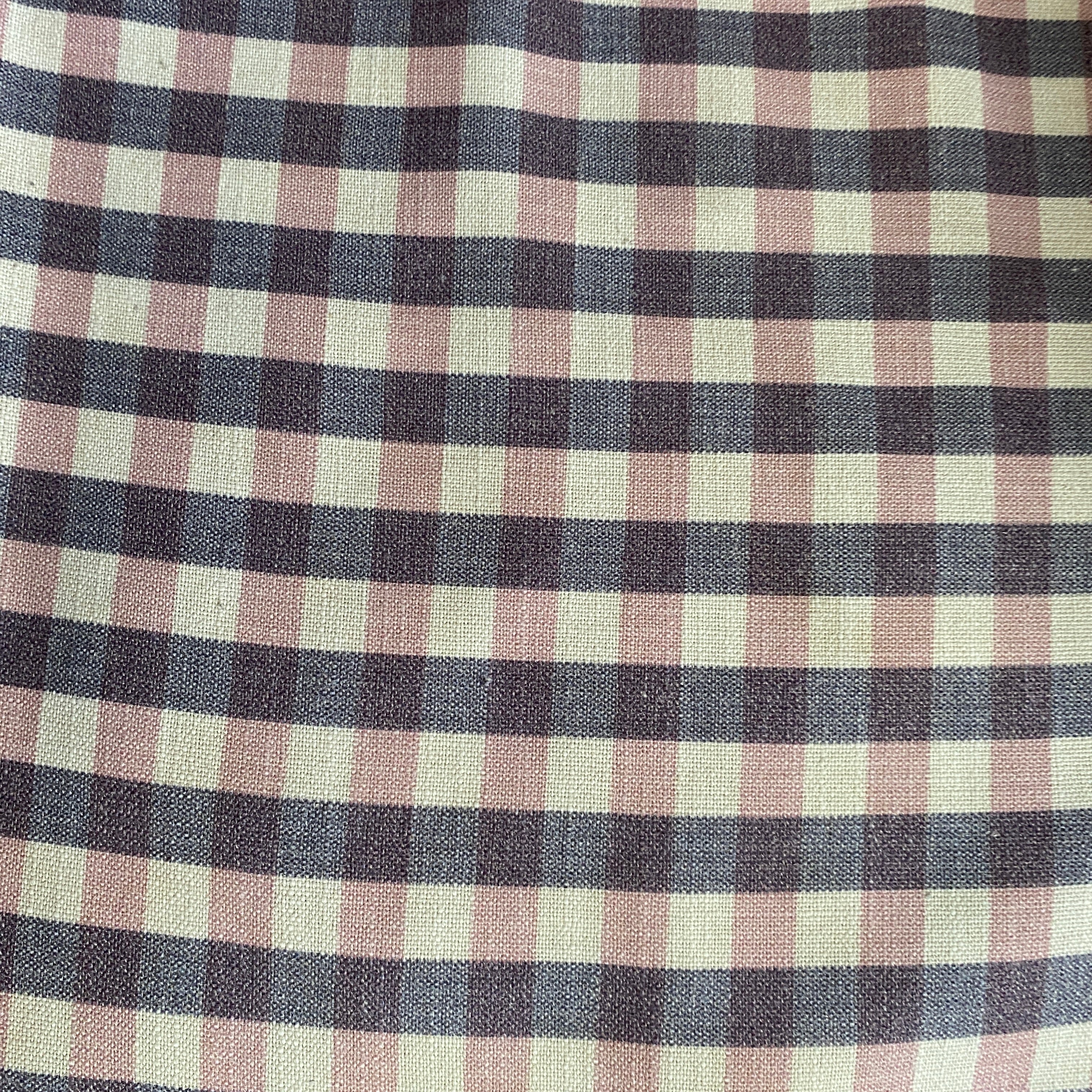 Armlehnstuhl gebraucht kariert blau rosa - Stuhl gebraucht - Image 5