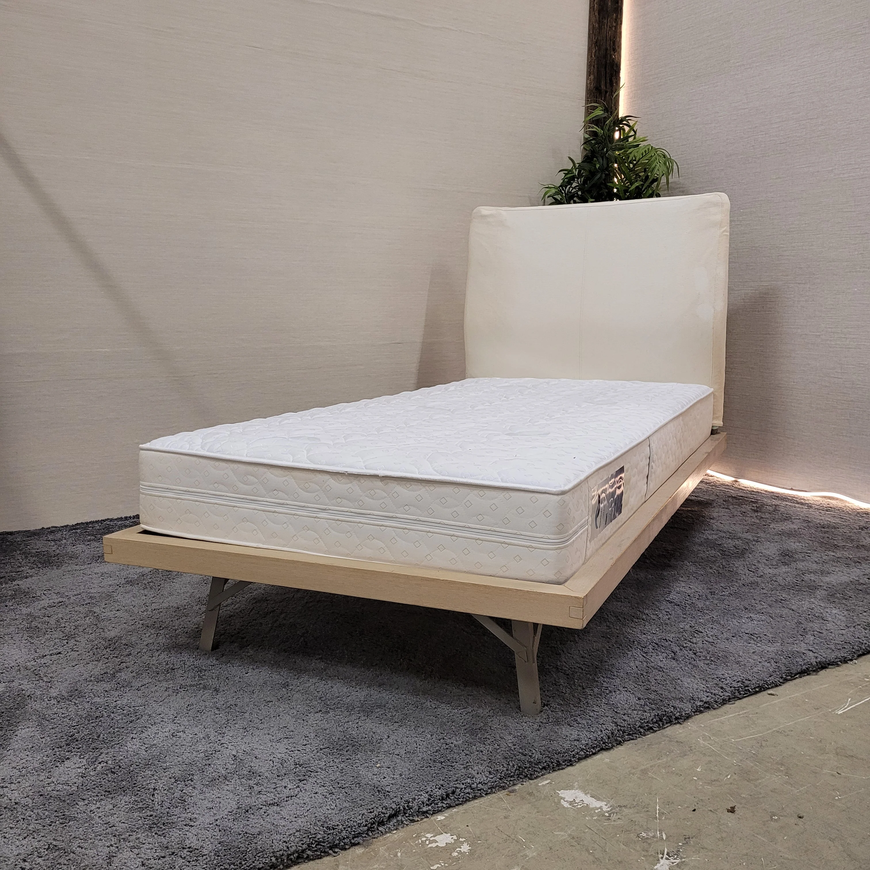 Einzelbett 100x200 mit Matratze Lattenrost Kopfteil - Bett gebraucht