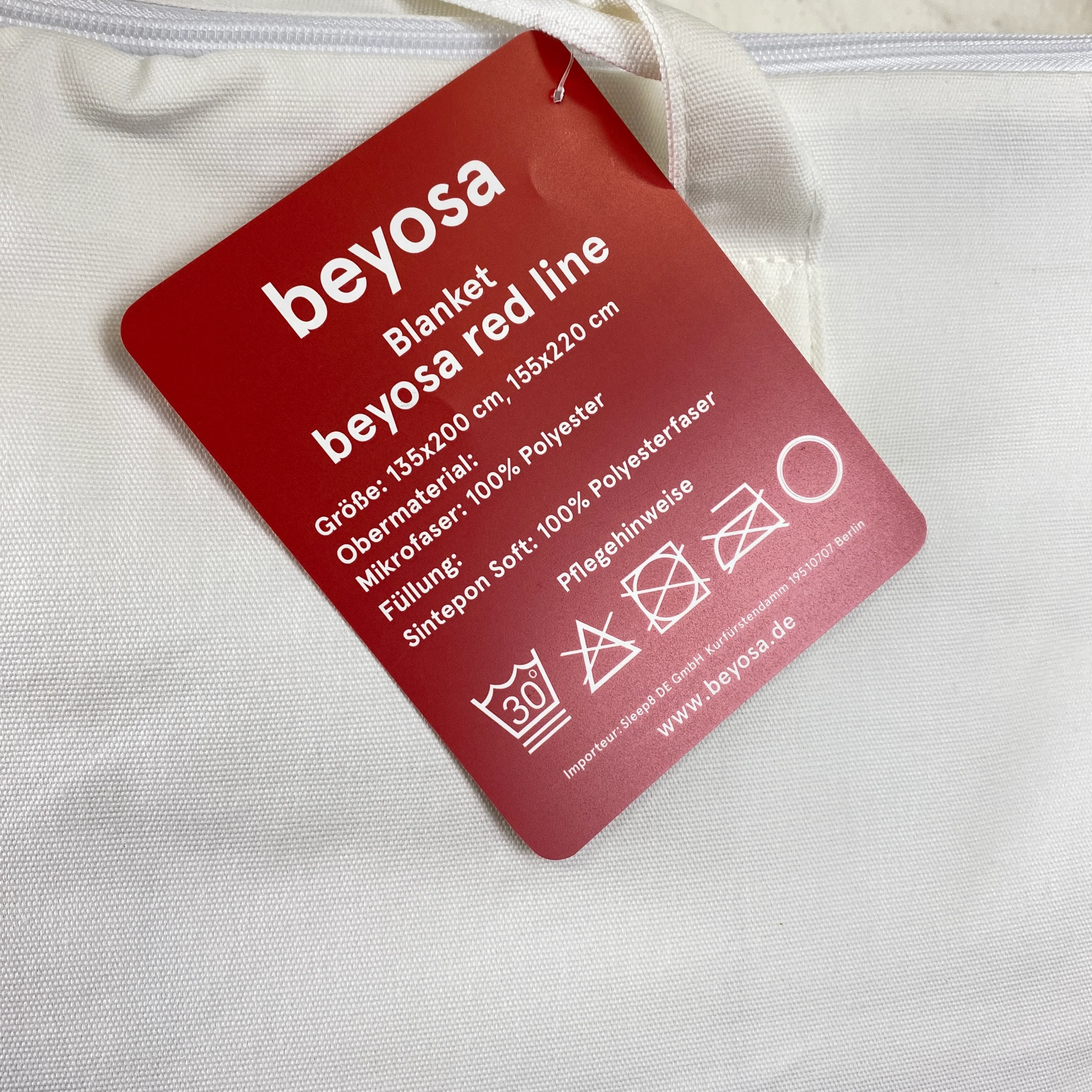 Beyosa Red Line Bettdecke 155x220 Decke Neuware - Image 3