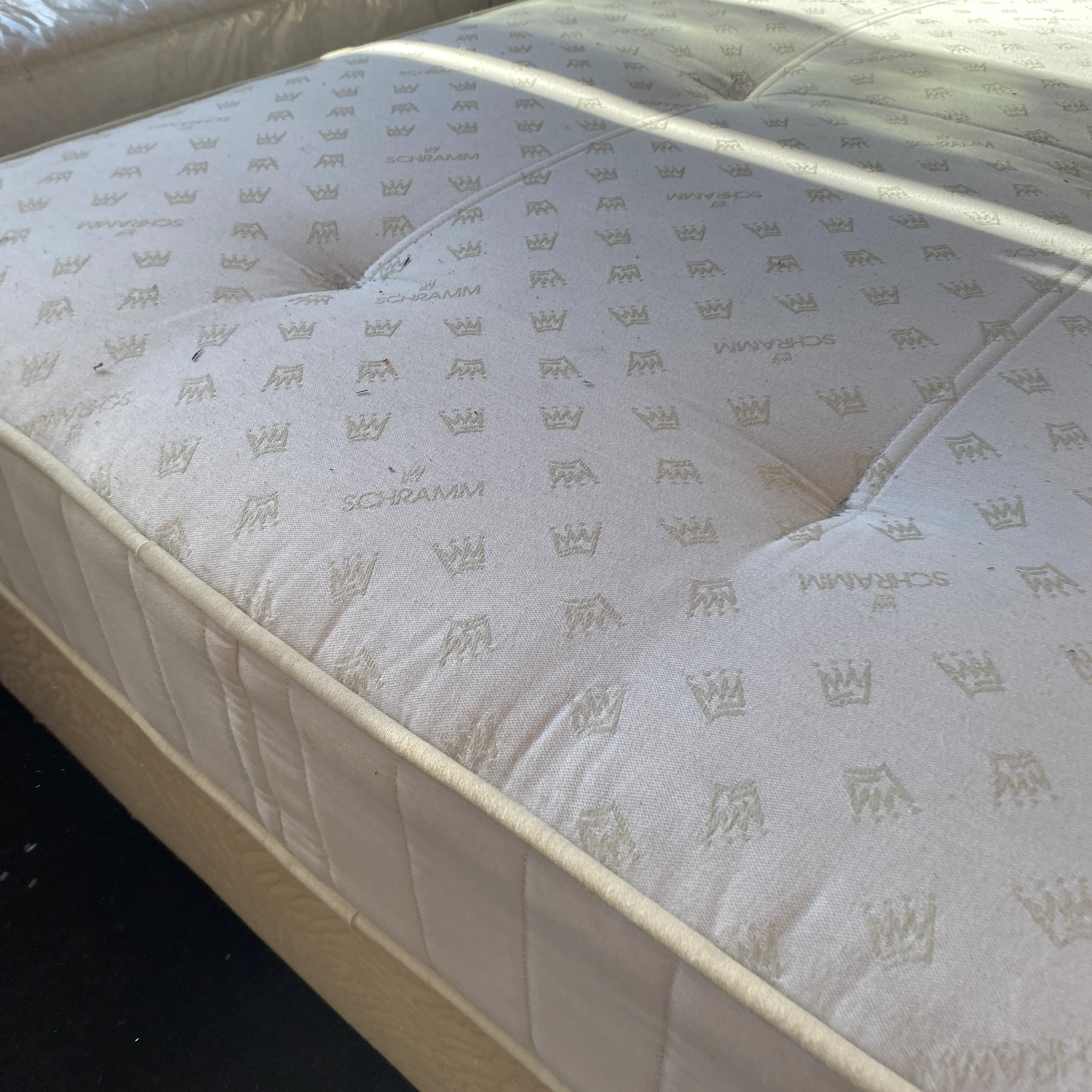 Boxspringbett 90x200 creme mit Matratze Bett gebraucht - Image 5
