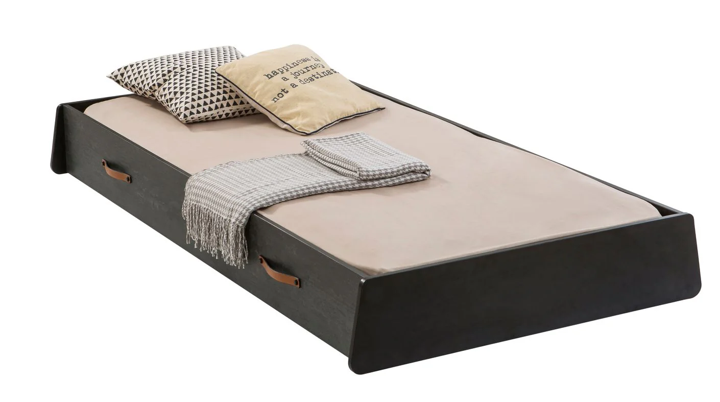 Cilek DARK METAL Bettschublade 90x190 cm Grau / Schwarz Zustellbett - Image 3