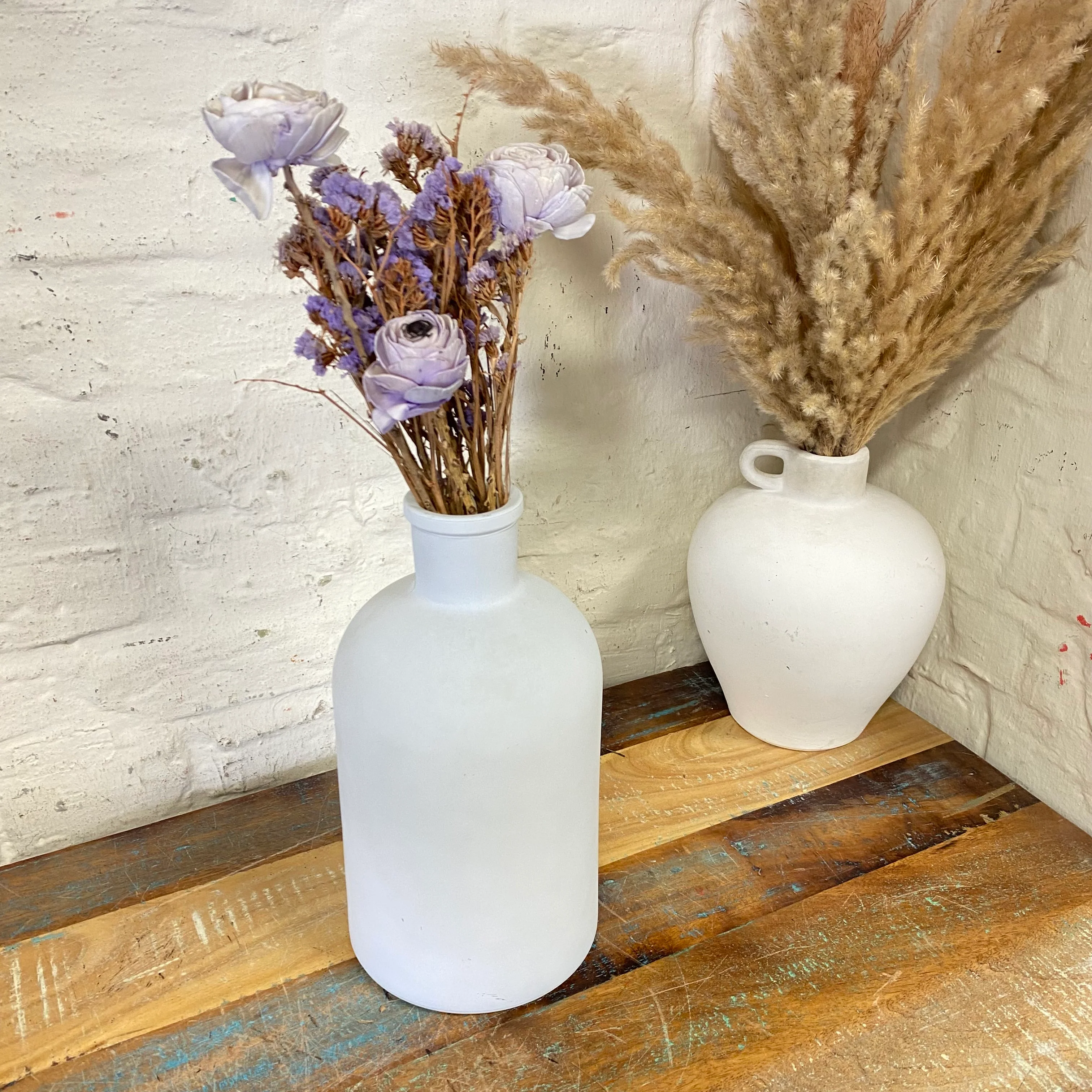Countryfield Flaschenvase Chany S weiß Glas 27cm Vase - Image 2