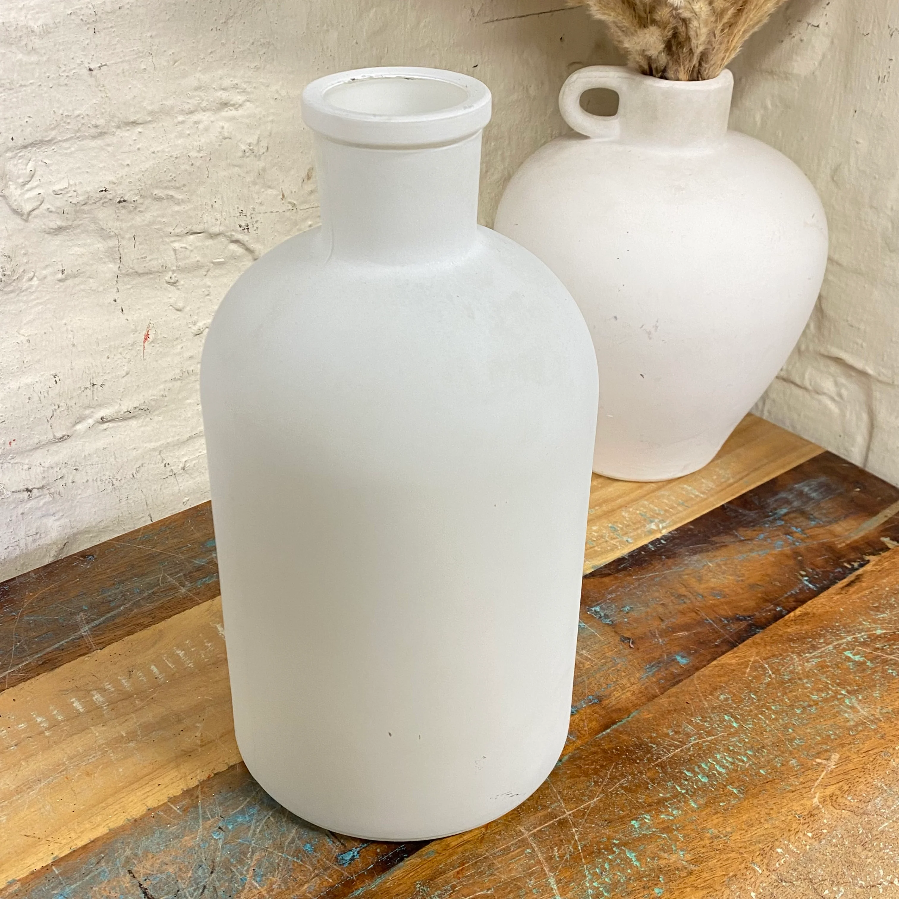 Countryfield Flaschenvase Chany S weiß Glas 27cm Vase - Image 3