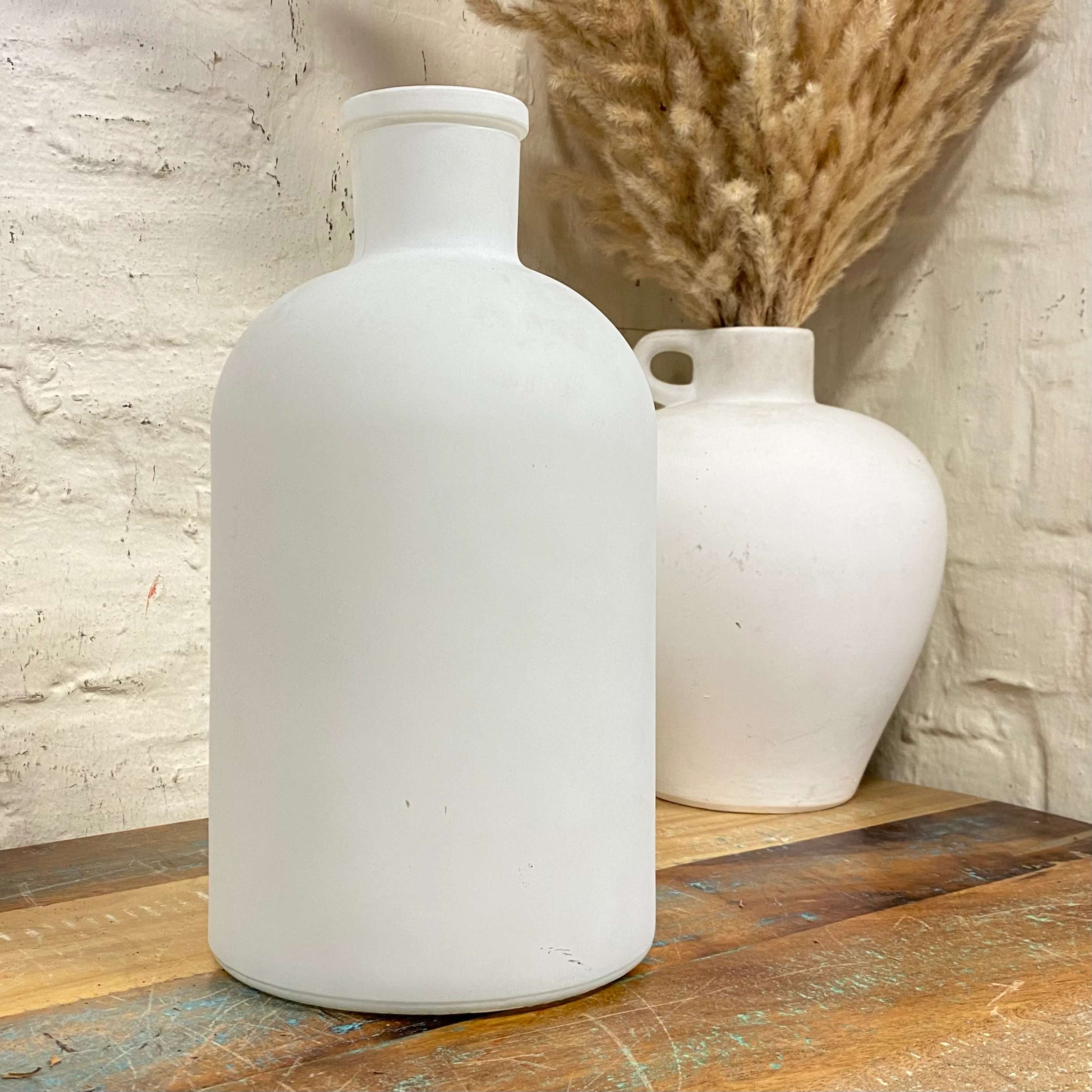 Countryfield Flaschenvase Chany S weiß Glas 27cm Vase - Image 4
