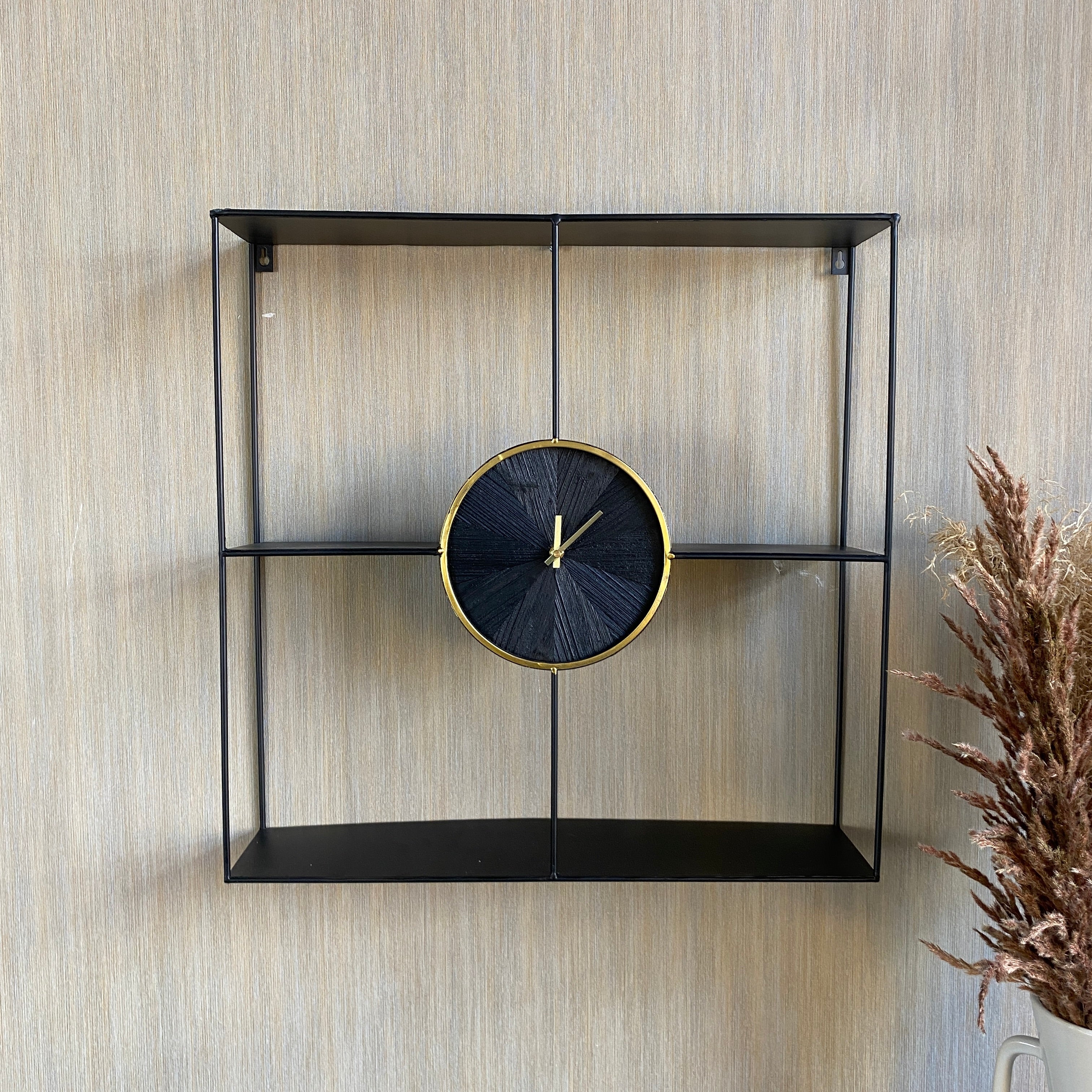 Daydream Reni Wanduhr schwarz golden mit Regal Uhr - Image 6