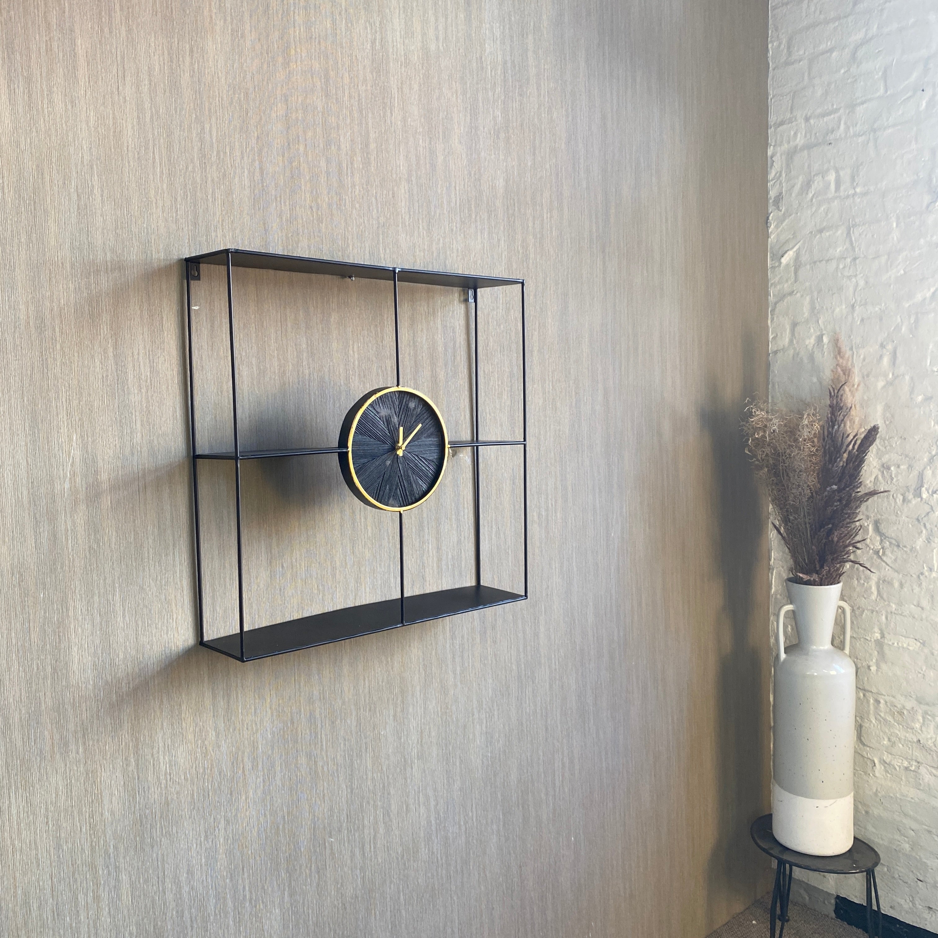 Daydream Reni Wanduhr schwarz golden mit Regal Uhr - Image 7