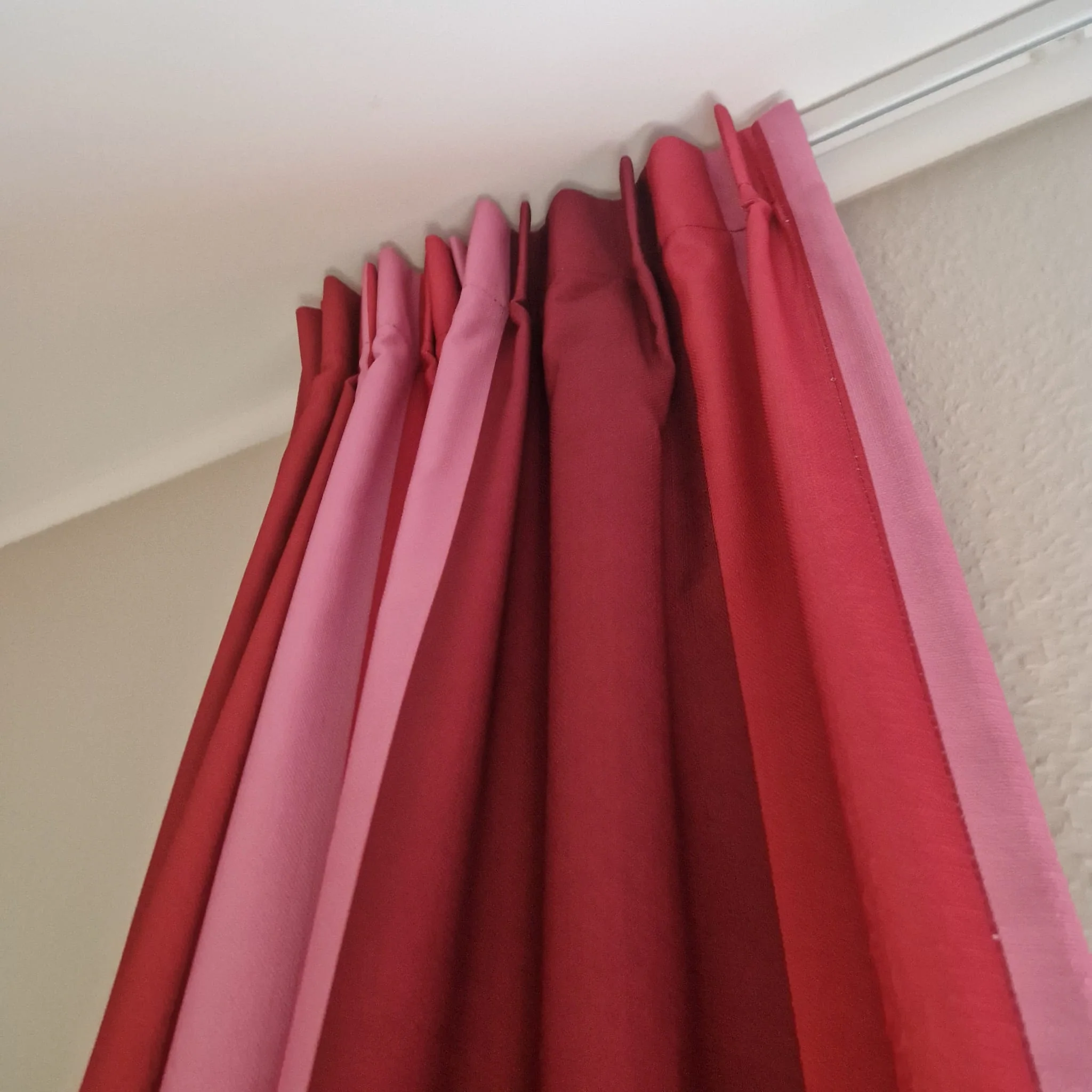 Gardine Vorhang Verdunkler gebraucht 270x80 rot-pink gestreift - Image 4