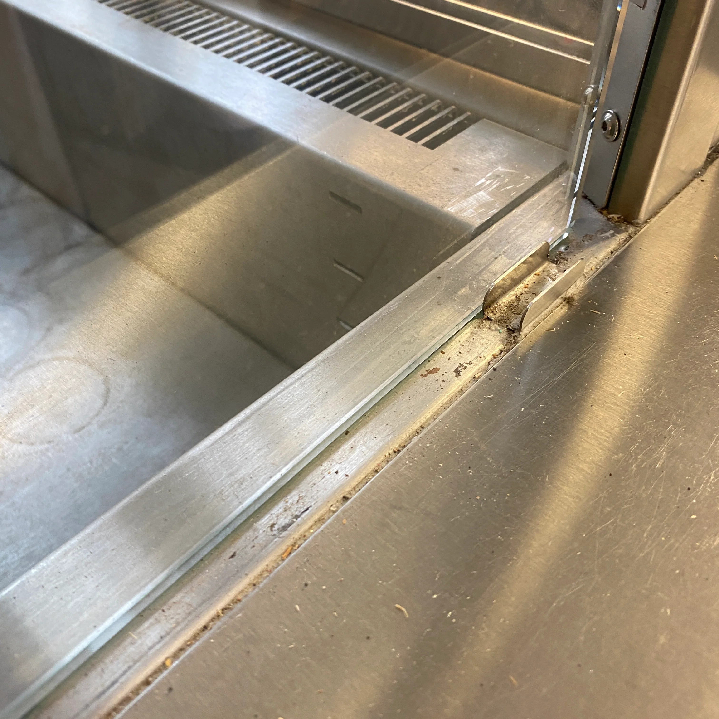 Rieber Kaltbuffet Vitrine gebraucht Eiche Furnier Edelstahl Gastro - Image 3
