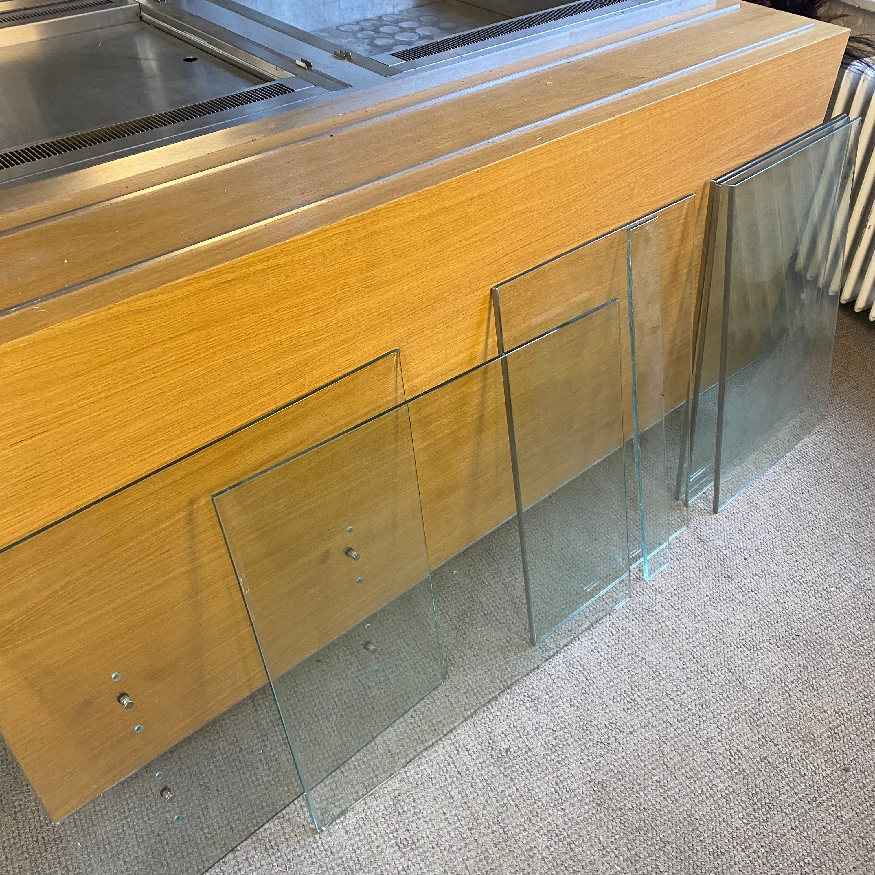 Rieber Kaltbuffet Vitrine gebraucht Eiche Furnier Edelstahl Gastro - Image 6