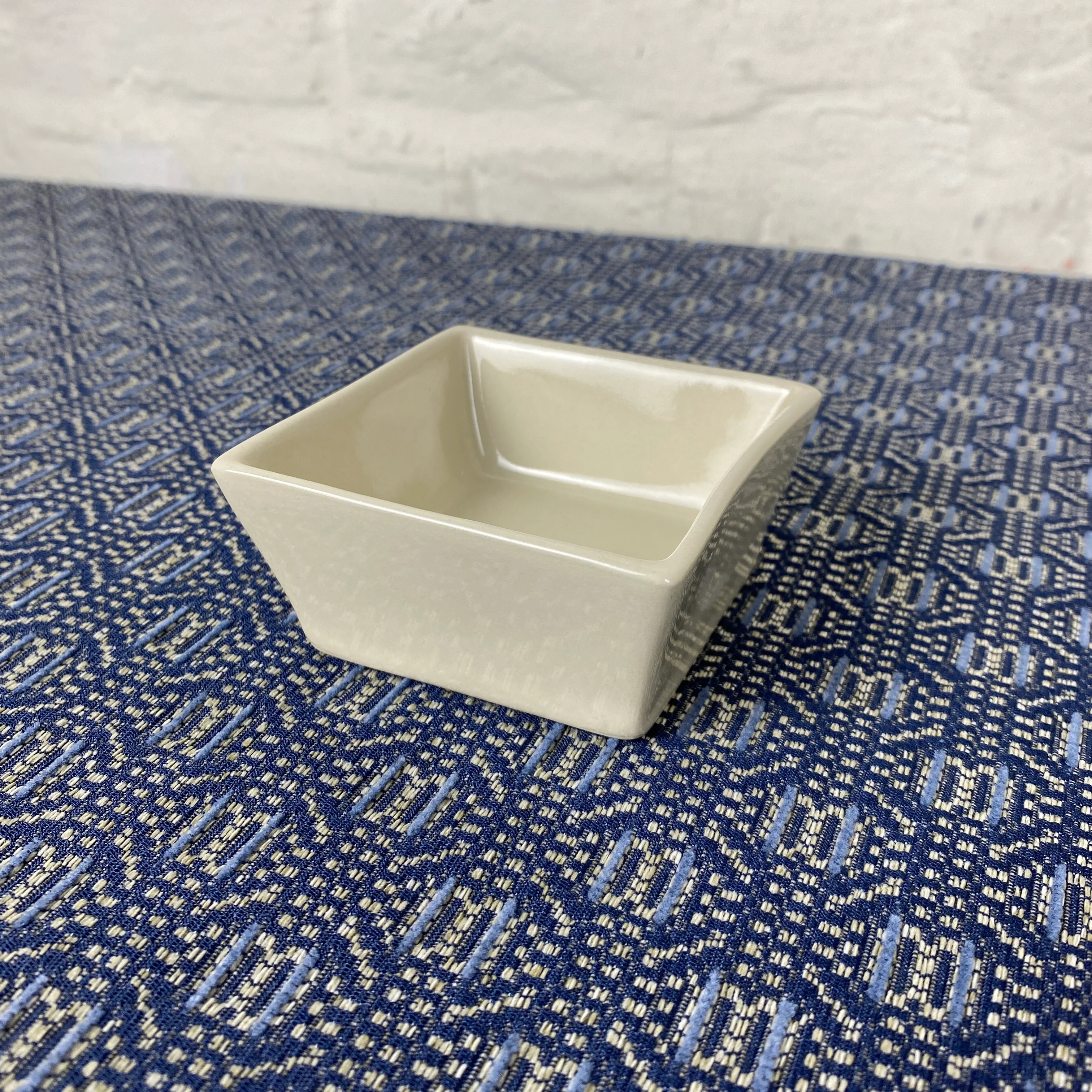 Jagdfeld Design Schälchen creme Keramik eckig