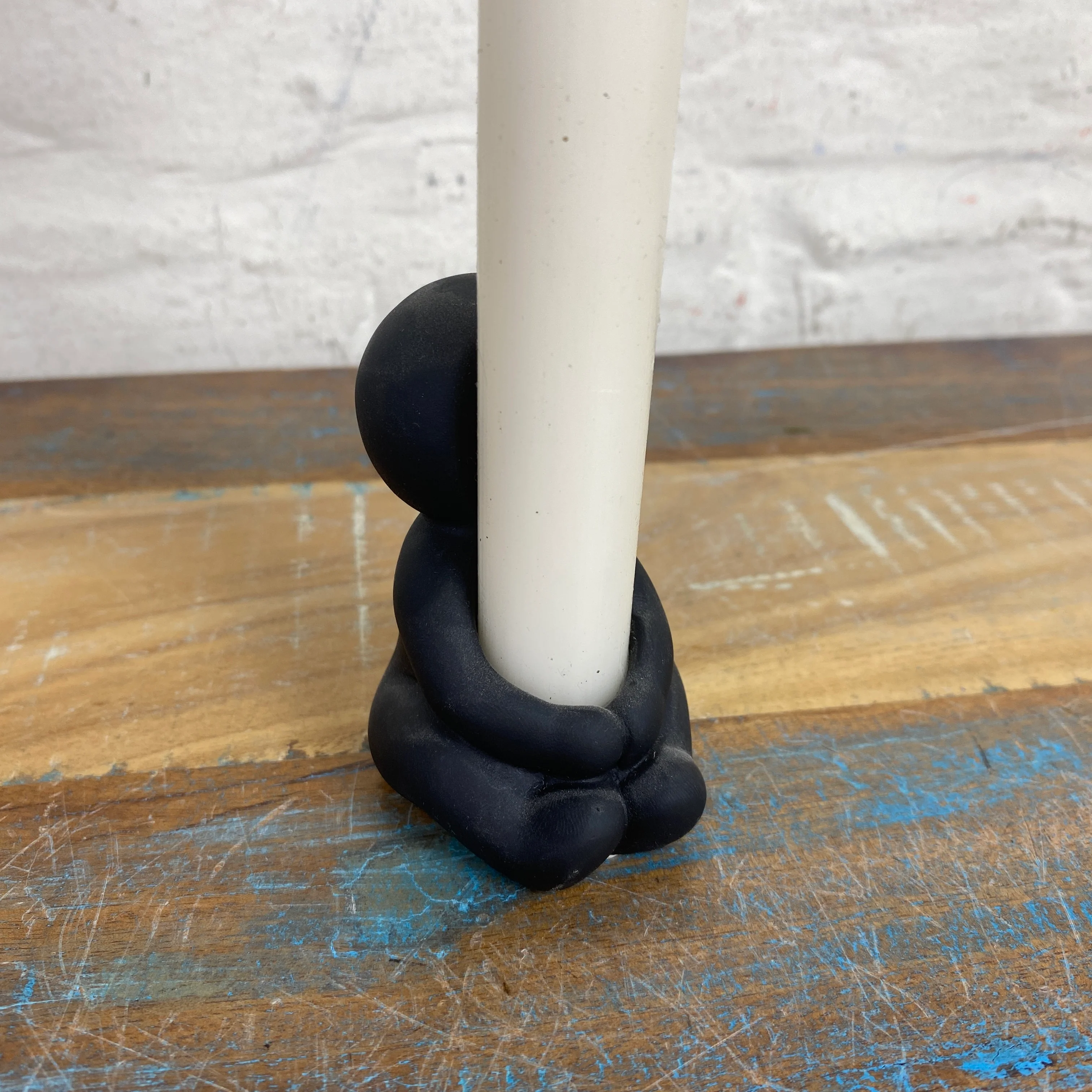 Kerzenhalter schwarz Figur 8cm Kerzenständer - Image 8