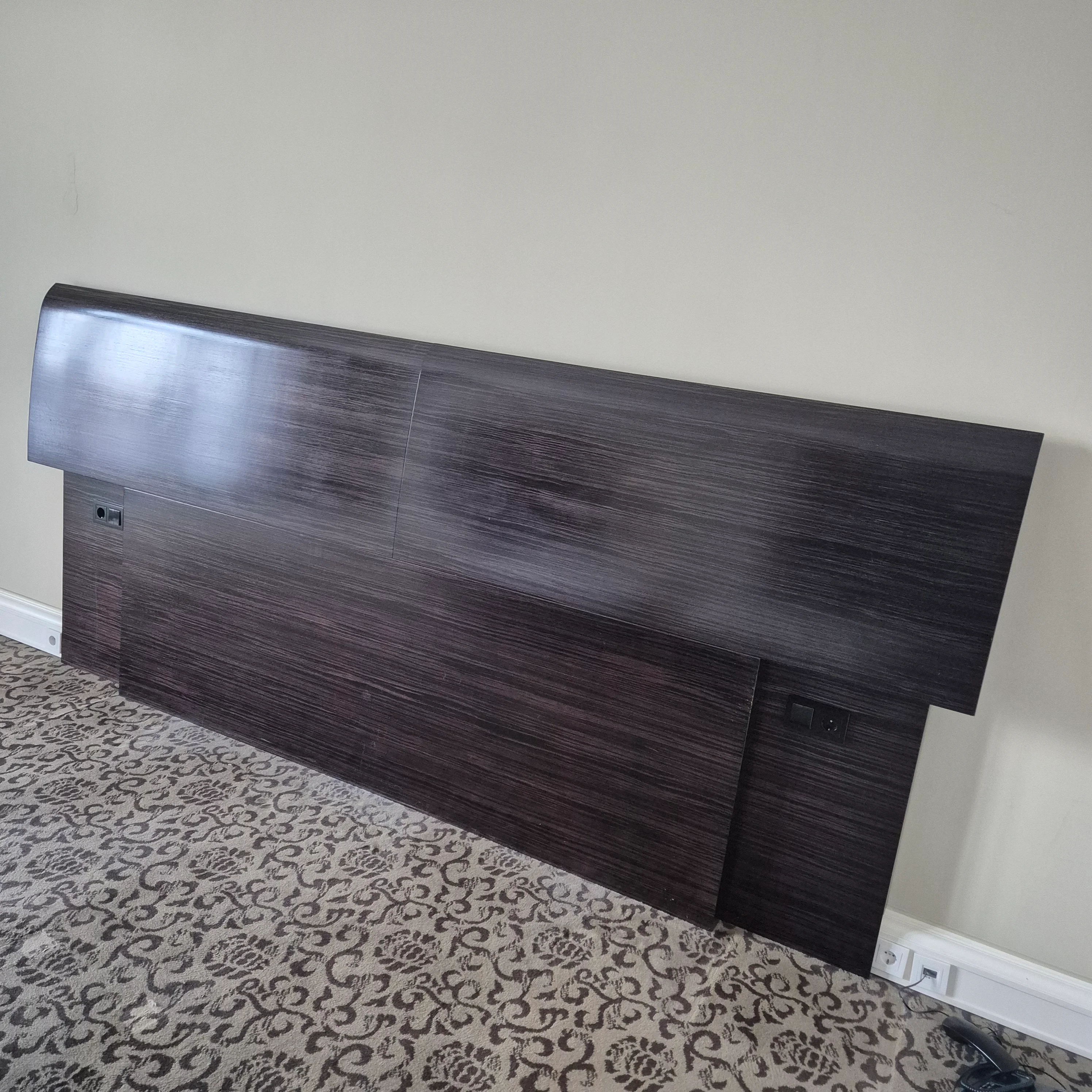 Kopfteil Headboard dunkel Atlantic Hotel Hamburg gebraucht 330cm schwer - Image 3