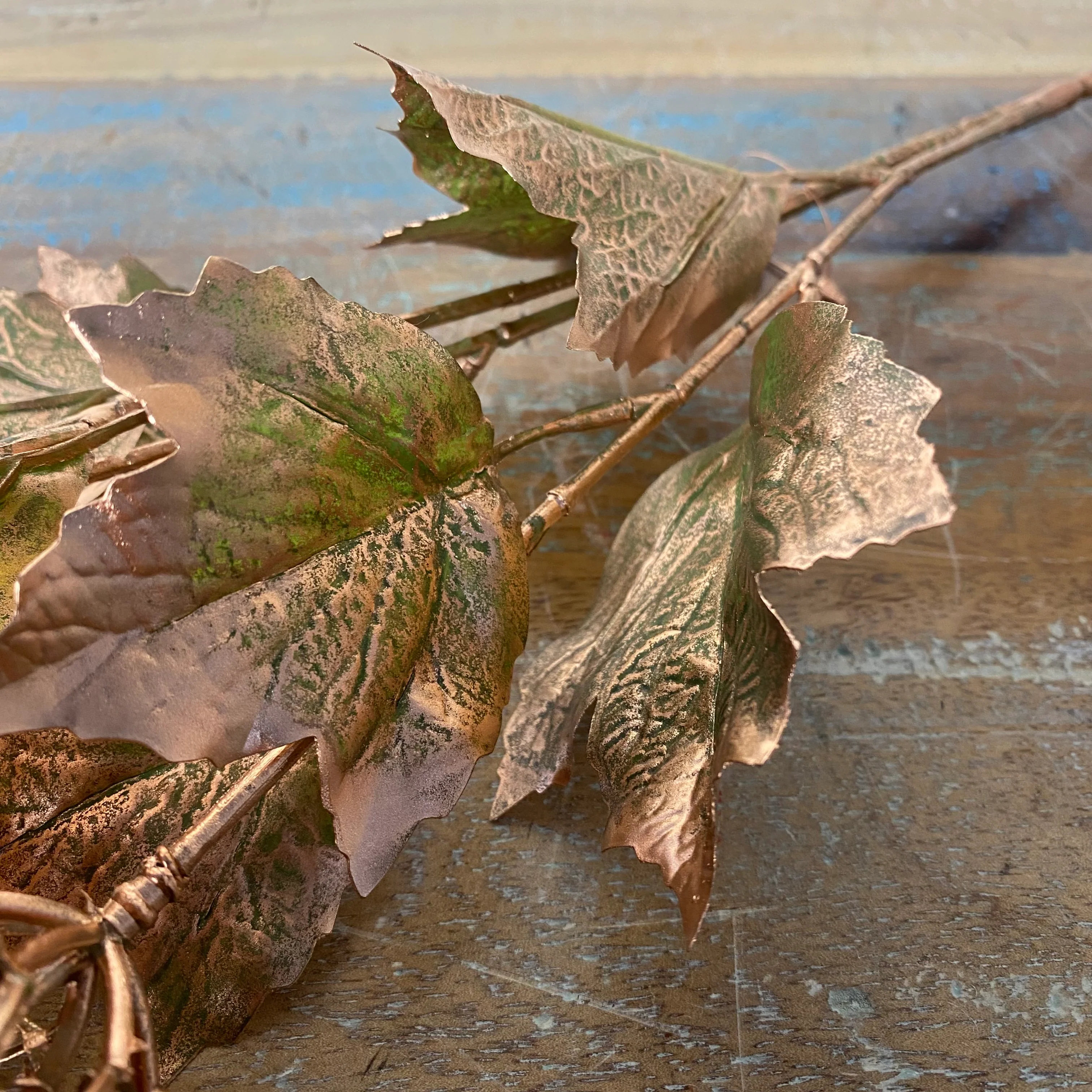 Dekoblume Kunstzweig Viburnum kupferfarben Kunststoff Dekoartikel - Image 5