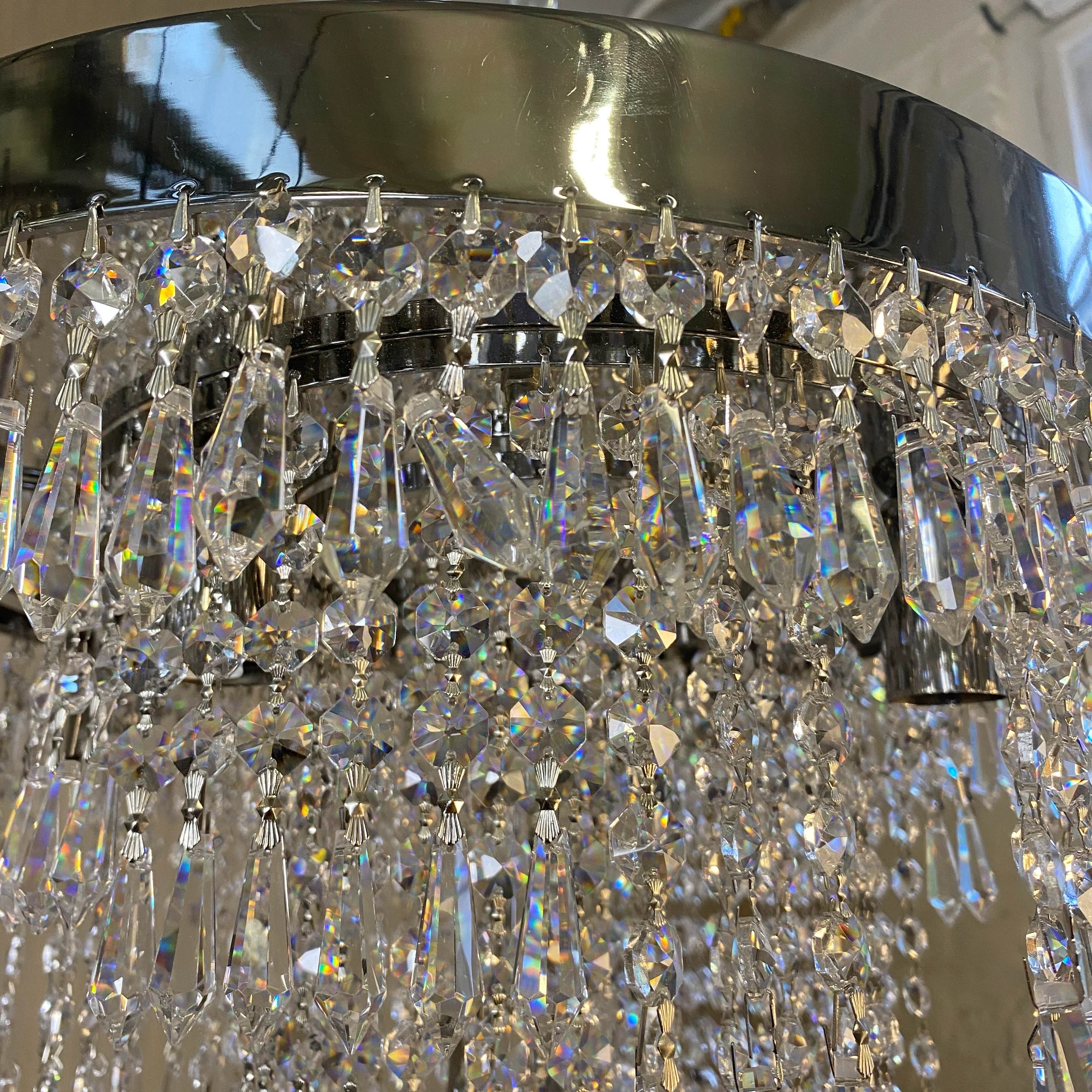 Chrom Pendelleuchte mit Kristallbehang – Lampe Algier - Image 4
