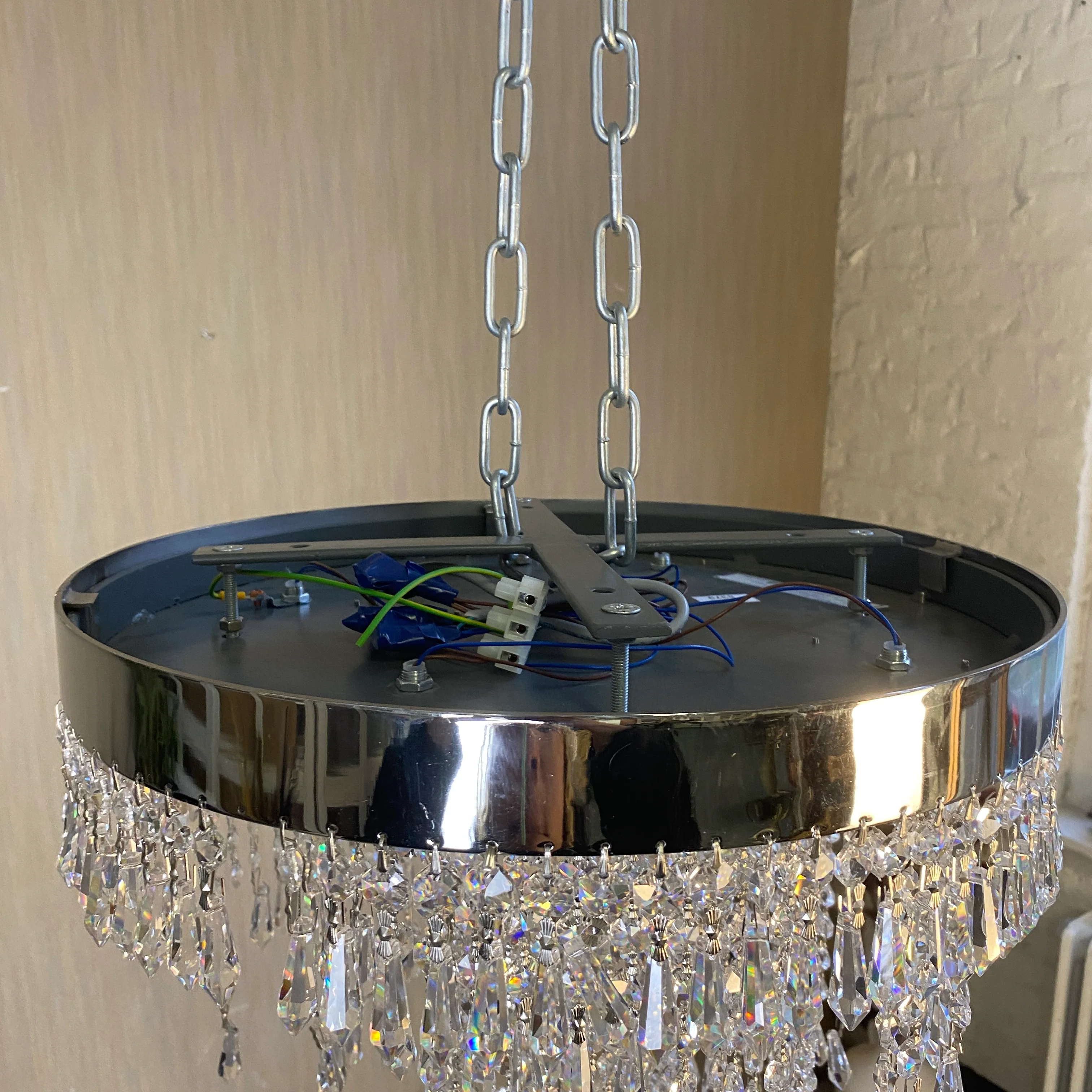 Chrom Pendelleuchte mit Kristallbehang – Lampe Algier - Image 5