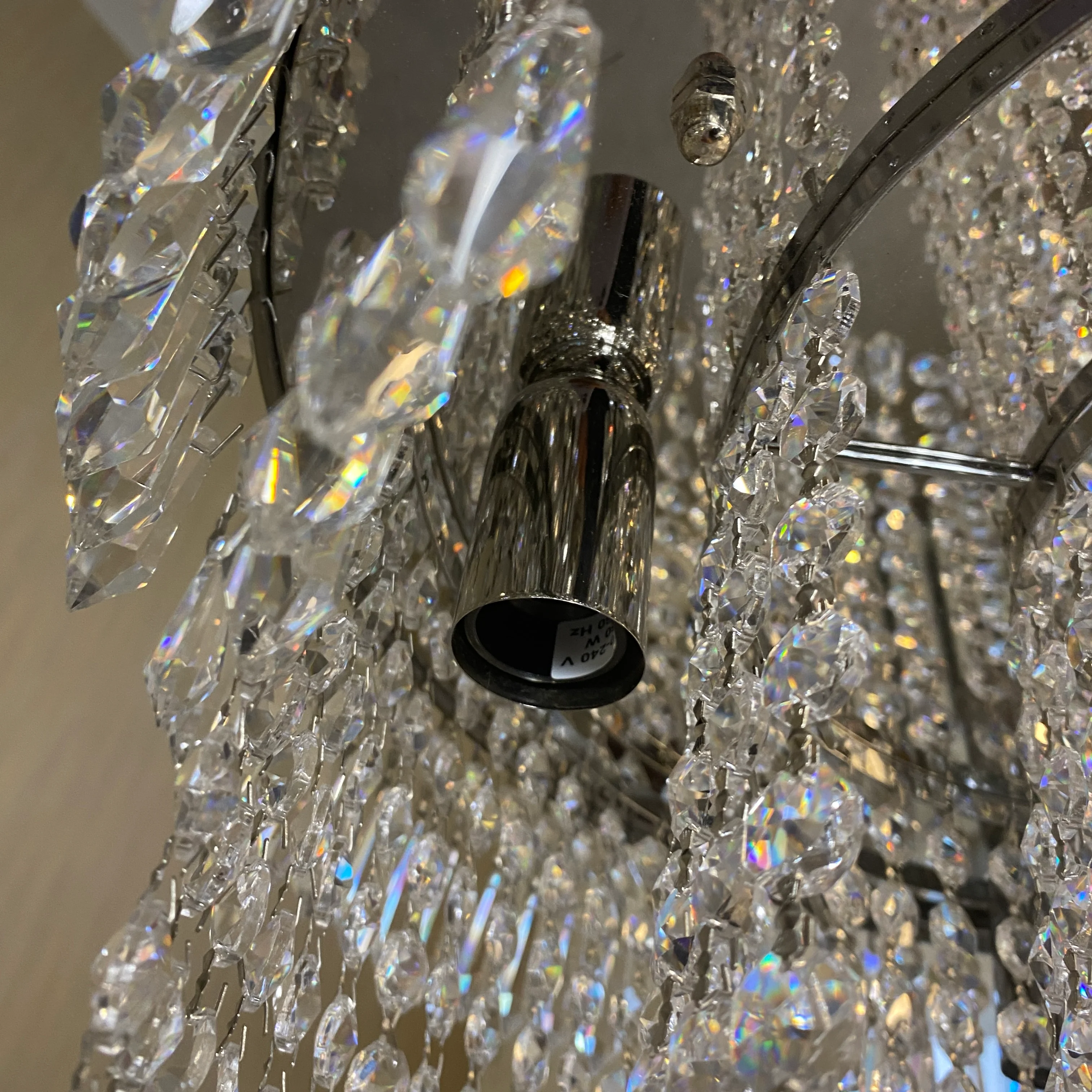 Chrom Pendelleuchte mit Kristallbehang – Lampe Algier - Image 6