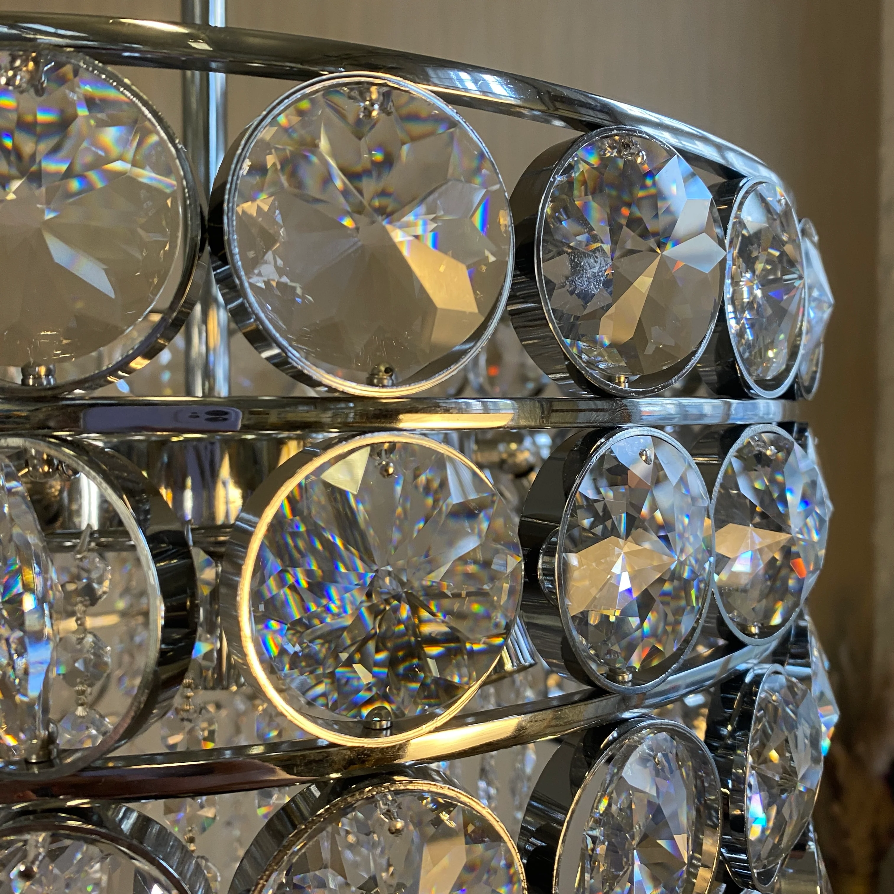 Chrom Pendelleuchte mit Kristallbehang 7 flammig – Lampe Bursa - Image 3