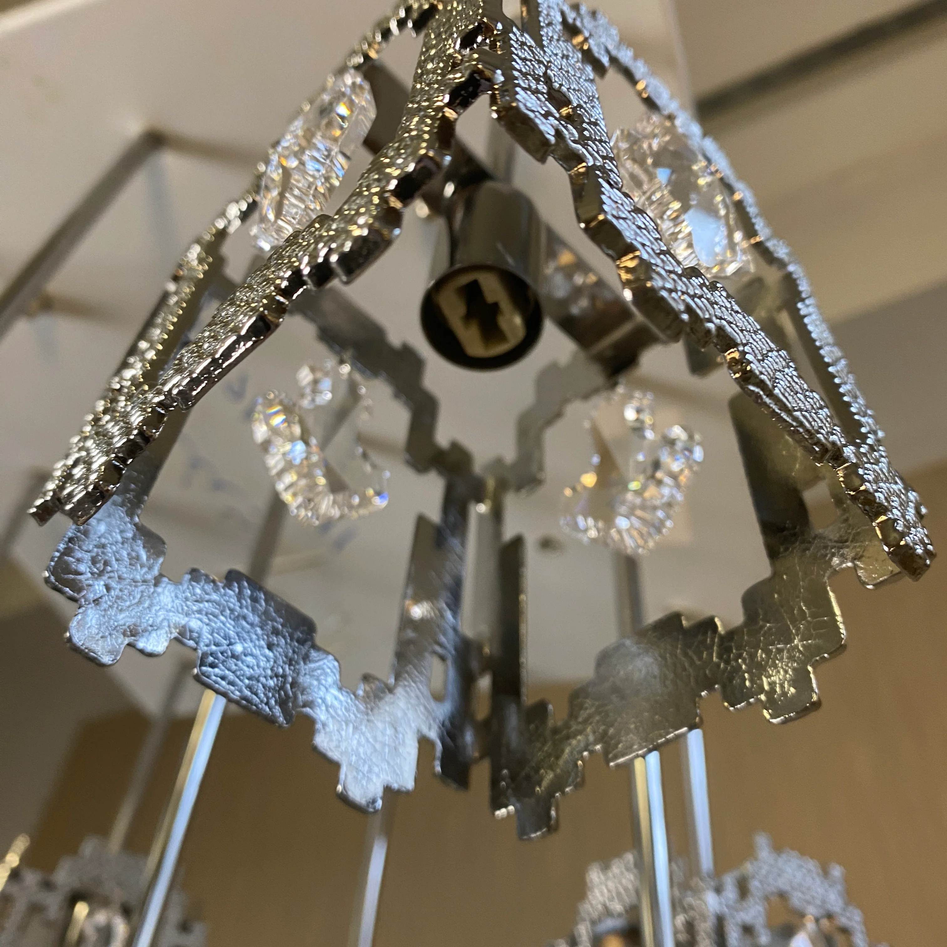 Chrom Pendelleuchte mit Kristallbehang 9 flammig - Lampe Cairo - Image 6