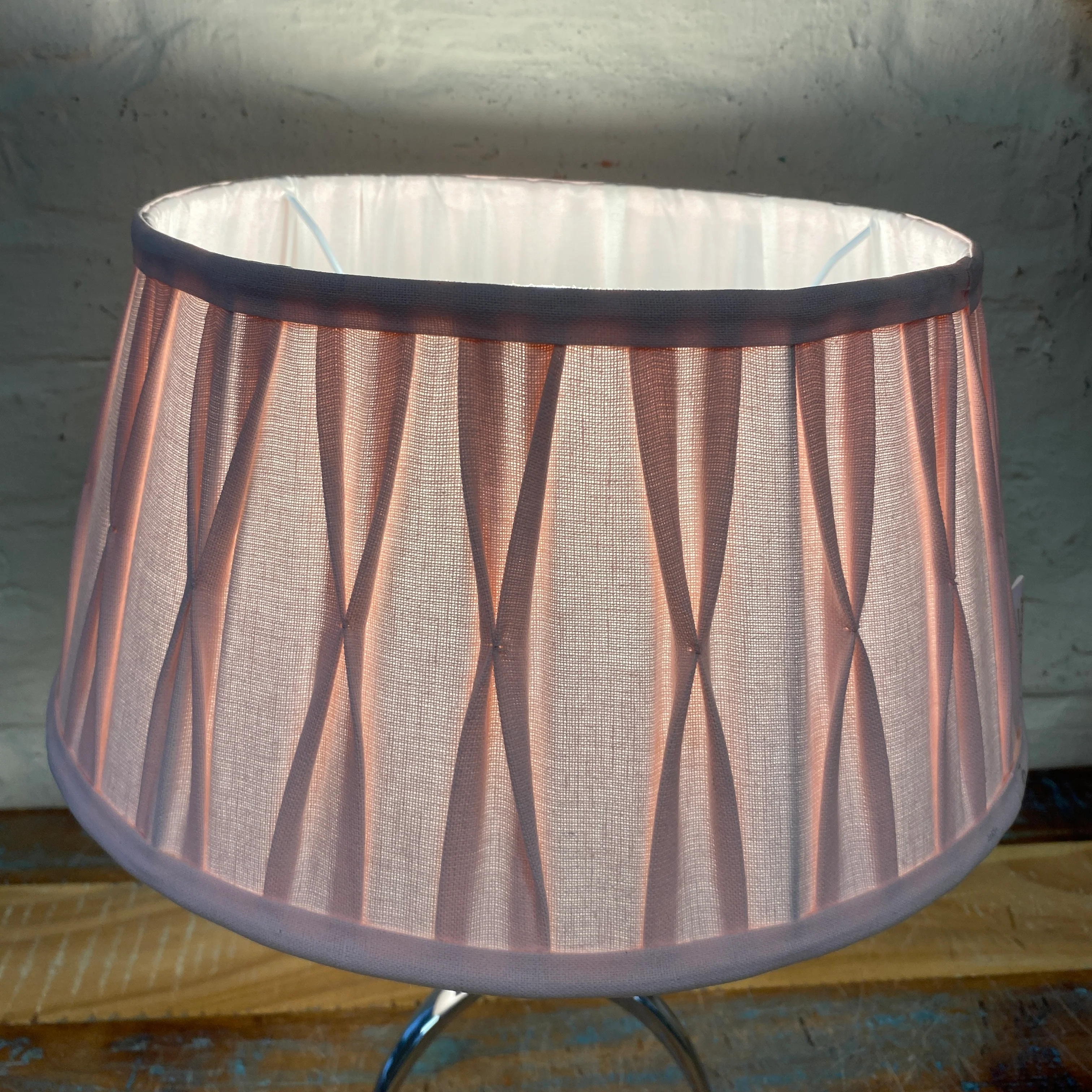 Lampenschirm Riva Drum rosa 35 cm Deko - Image 5