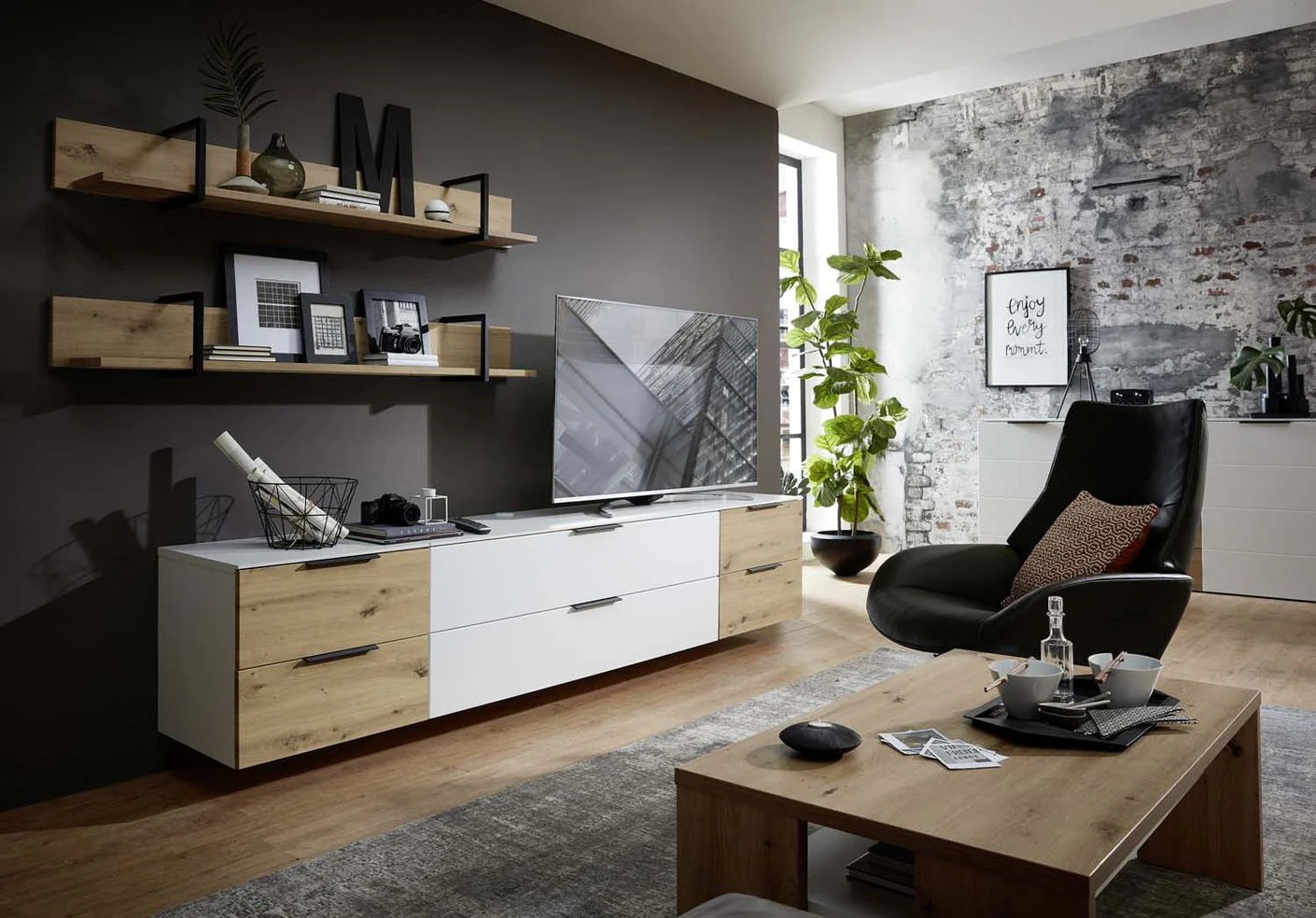Mediana Unterteil Artisan Eiche Schubladen für Kommode Lowboard - Image 4