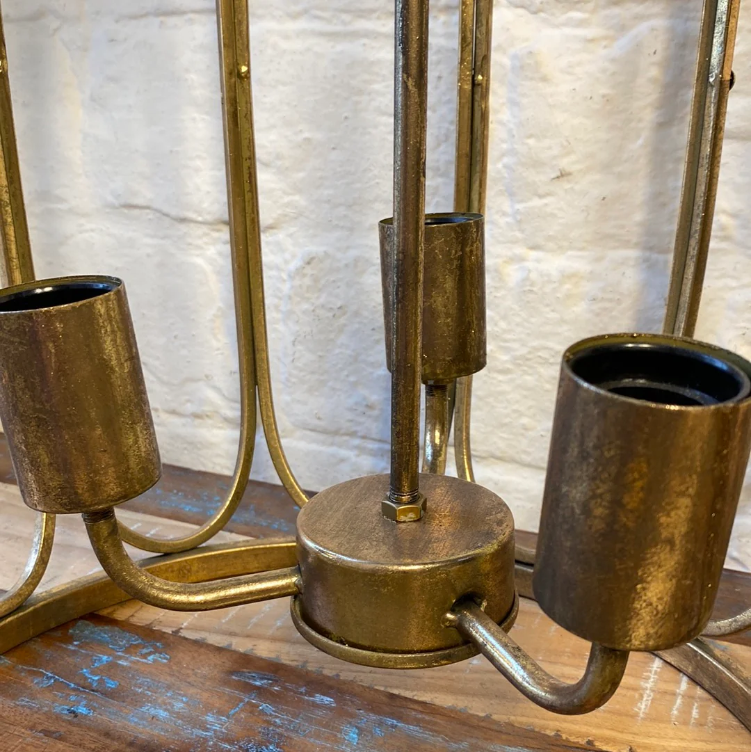 Hängeleuchte Pendelleuchte Golden Käfig 3 flammig Lampe - Image 4