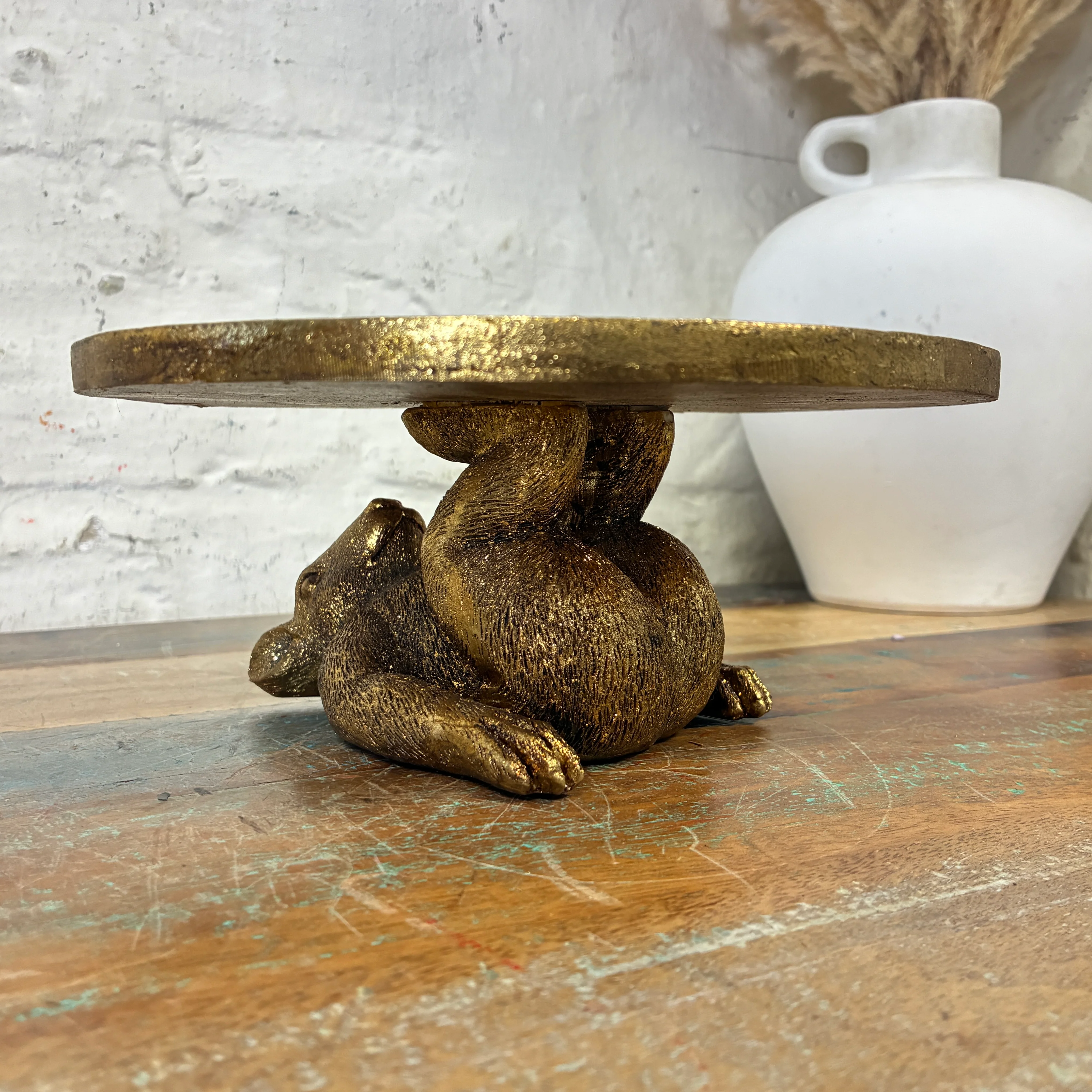 PTMD Kerzenhalter Miro Maus goldfarbig Kunststoff 20cm - Image 5