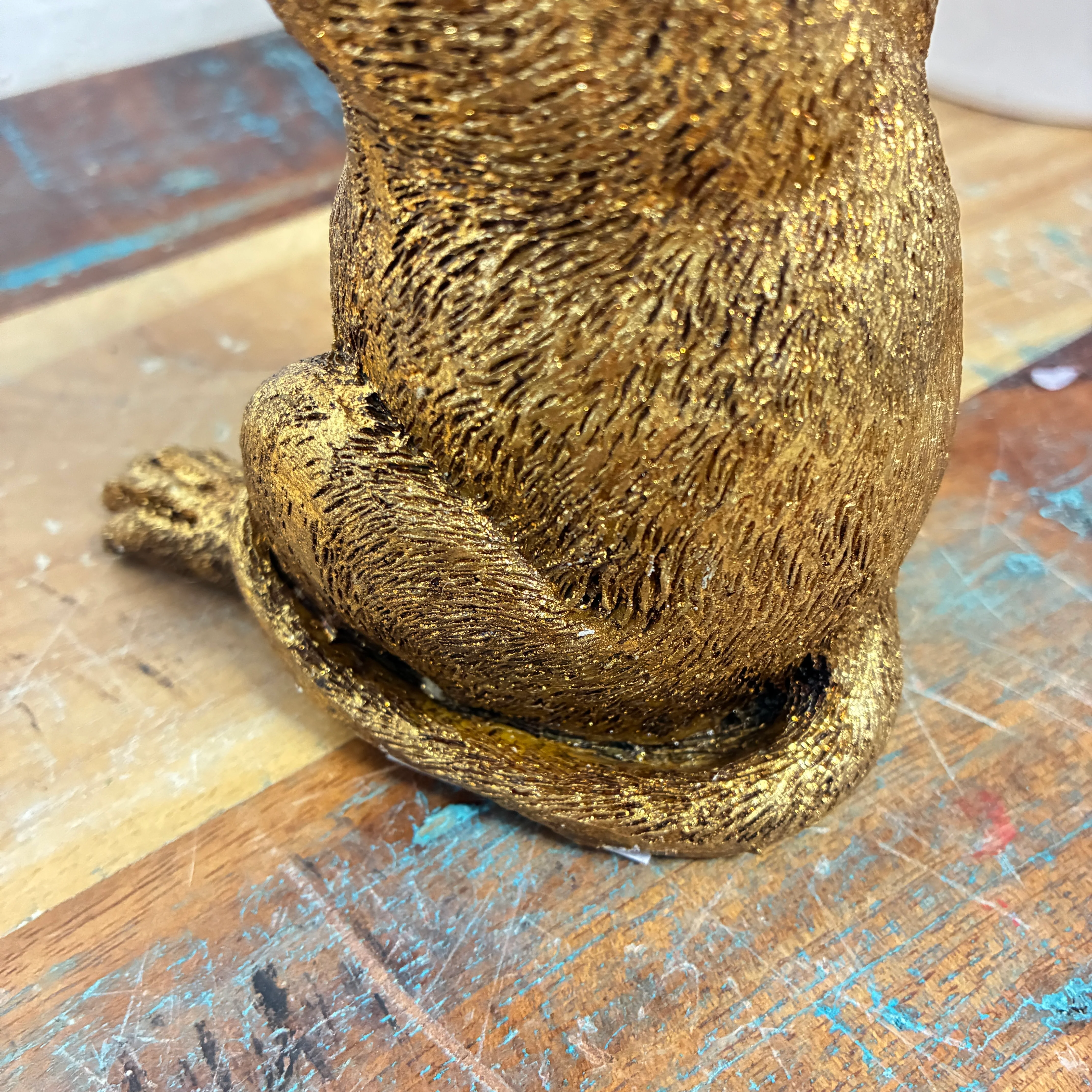 PTMD Teelichthalter Miro Maus goldfarbig Kunststoff 14,5cm - Image 6