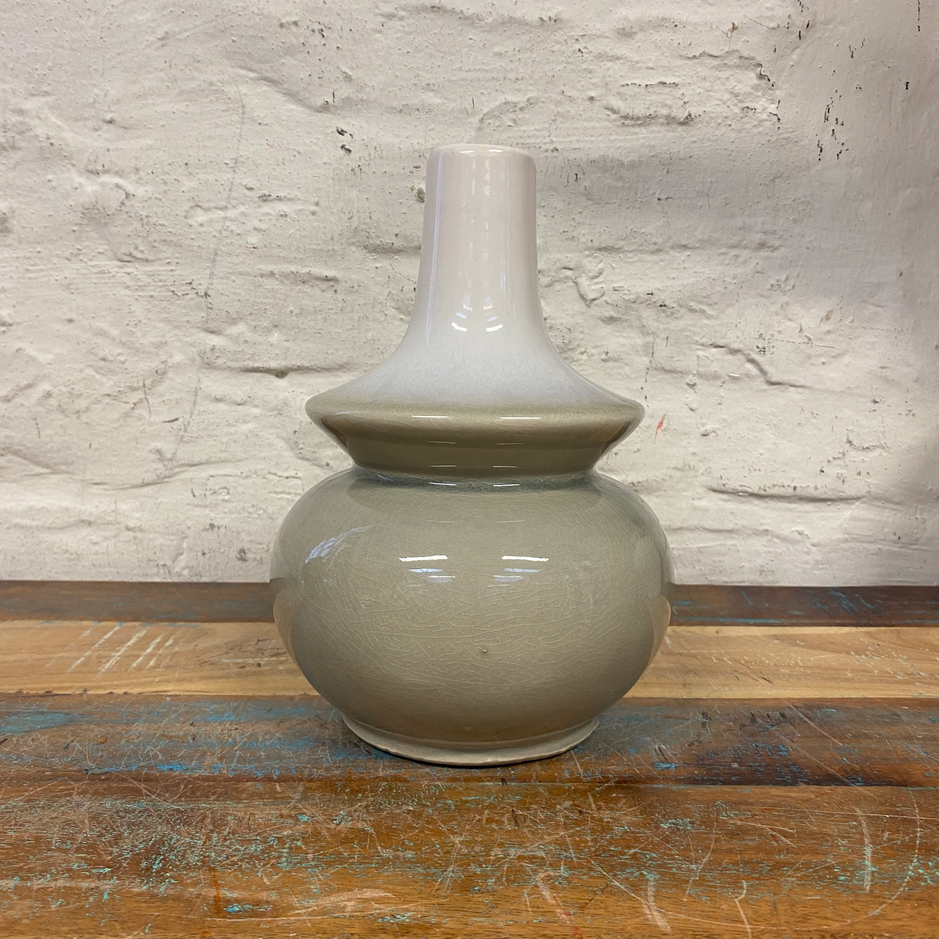 PTMD Cyra S Vase creme grau Keramik 23cm Deko Blumenvase - Image 4