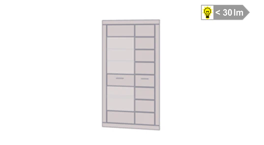 SANREMO Vitrine inkl. Beleuchtung Weiß Schrank - Image 9