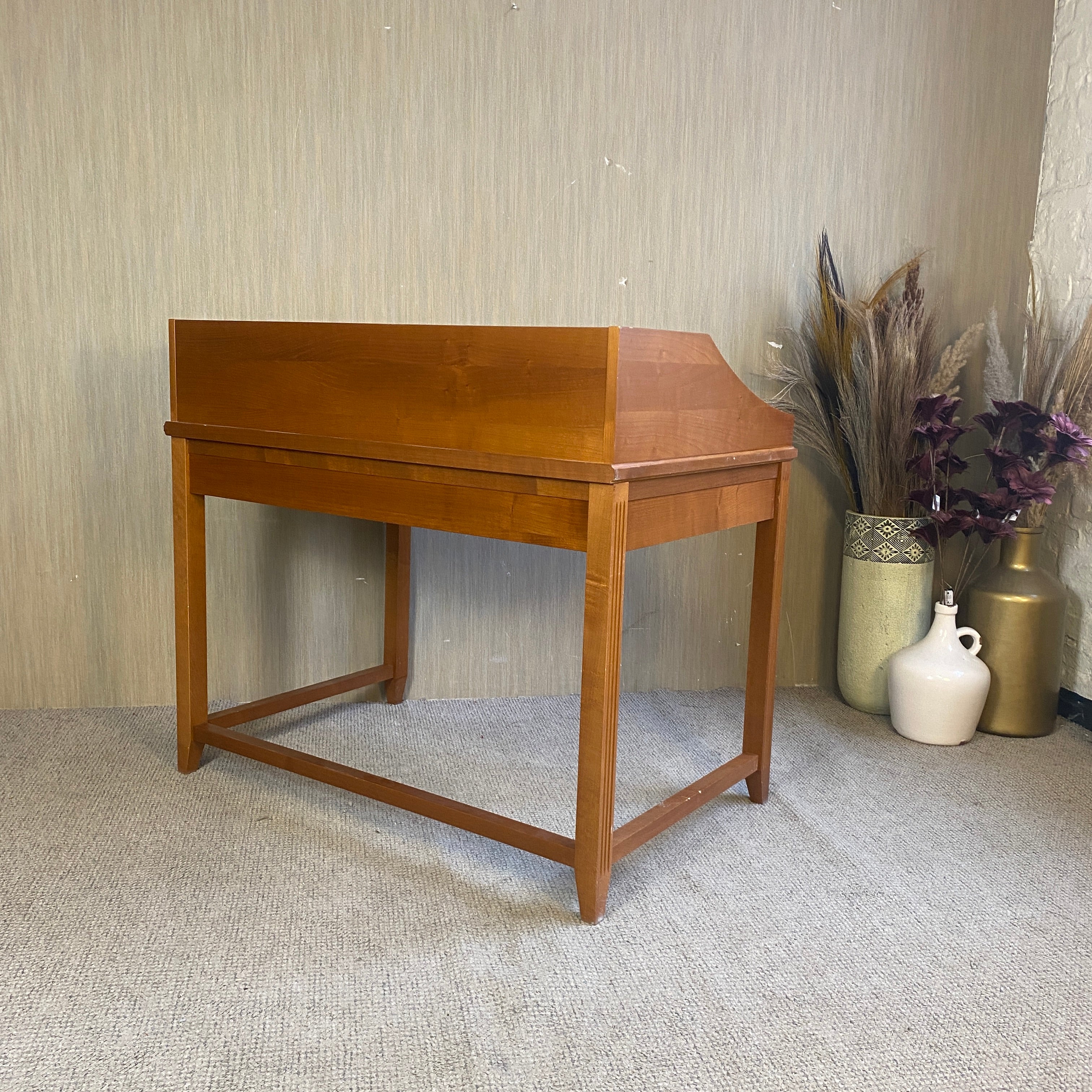 Landhausstil Schreibtisch Sekretär Kirsche Holz mit Aufsatz Schubladen – Tisch gebraucht - Image 10