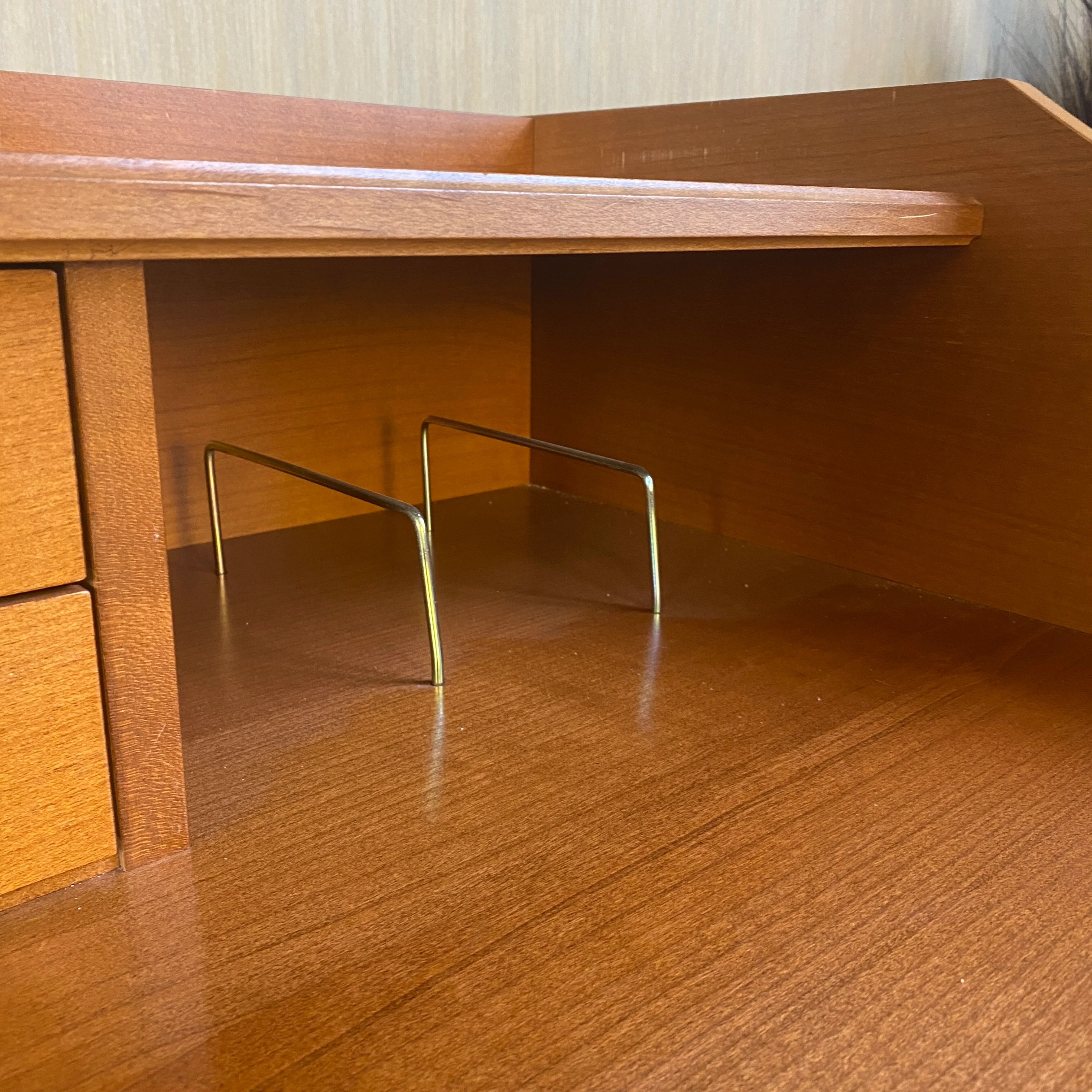 Landhausstil Schreibtisch Sekretär Kirsche Holz mit Aufsatz Schubladen – Tisch gebraucht - Image 4