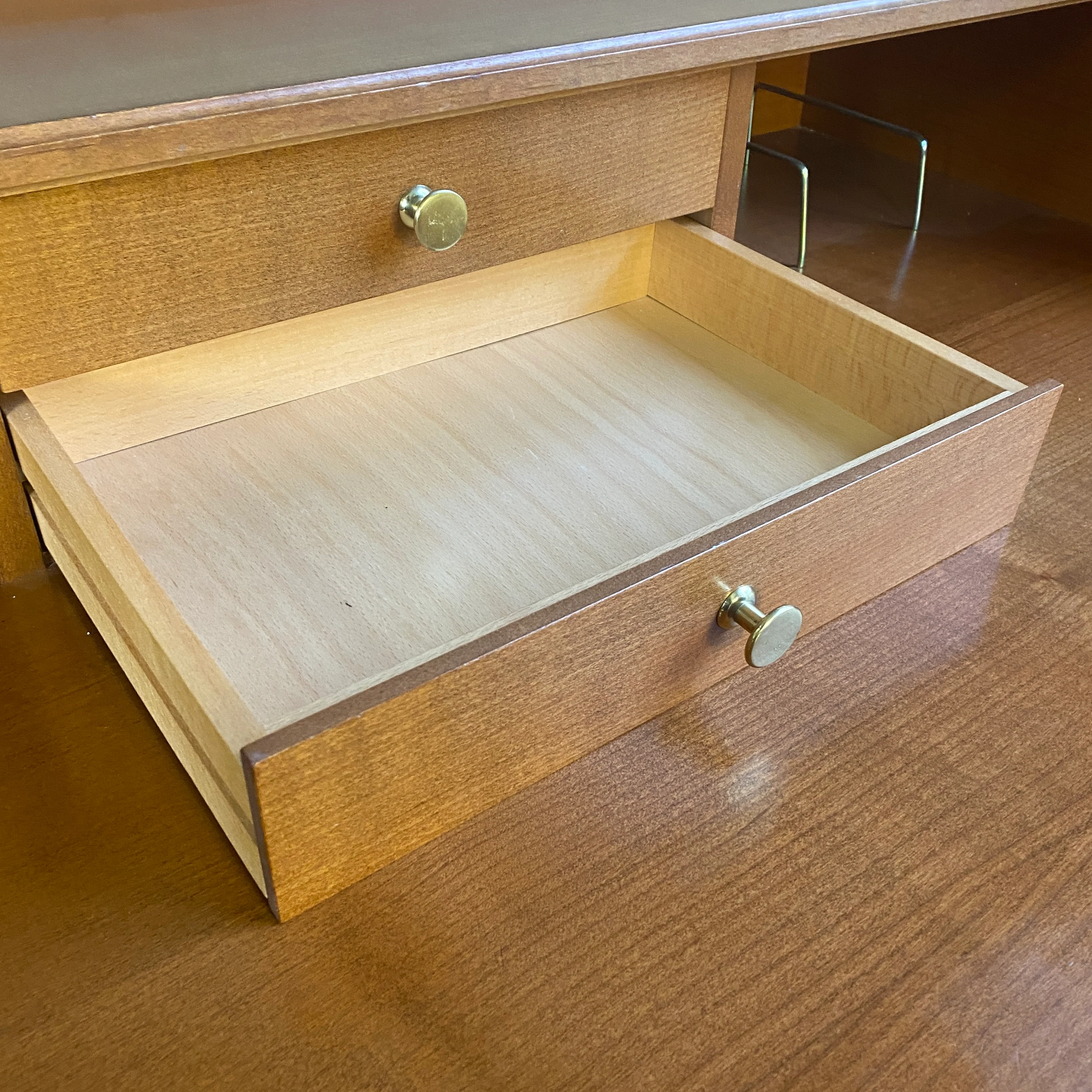 Landhausstil Schreibtisch Sekretär Kirsche Holz mit Aufsatz Schubladen – Tisch gebraucht - Image 5