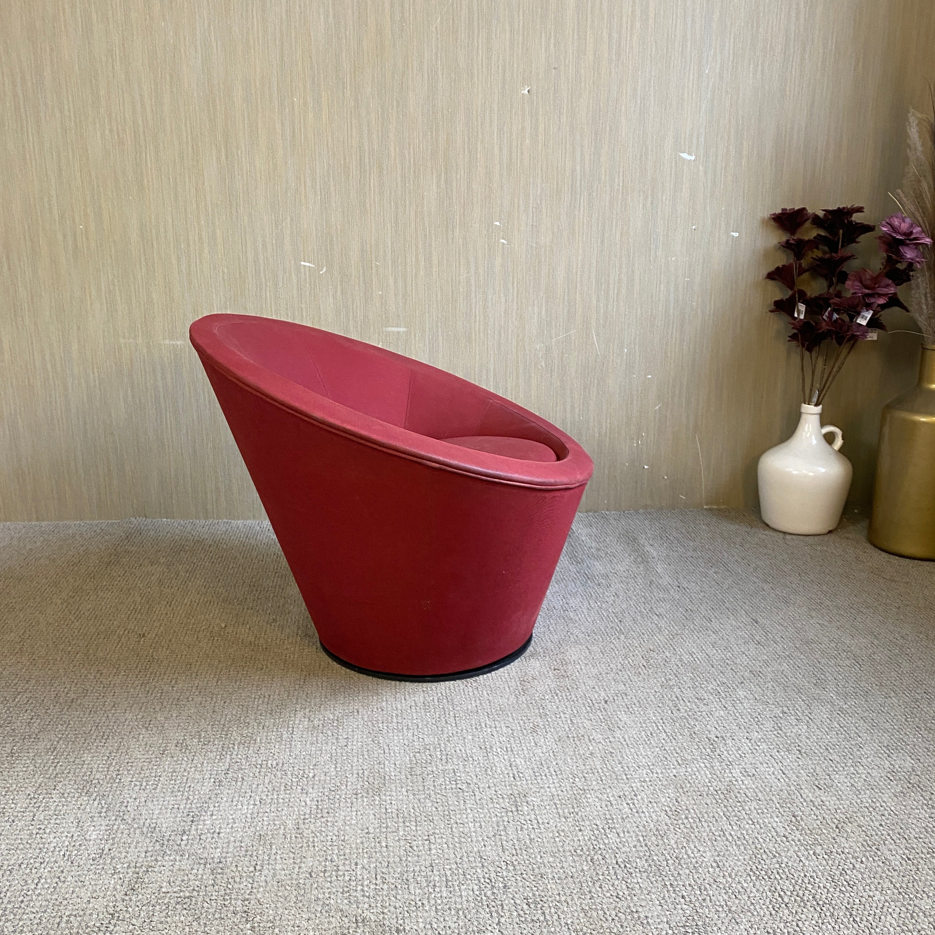Tacchini Girola Drehsessel Rot Design Sessel gebraucht - Image 4