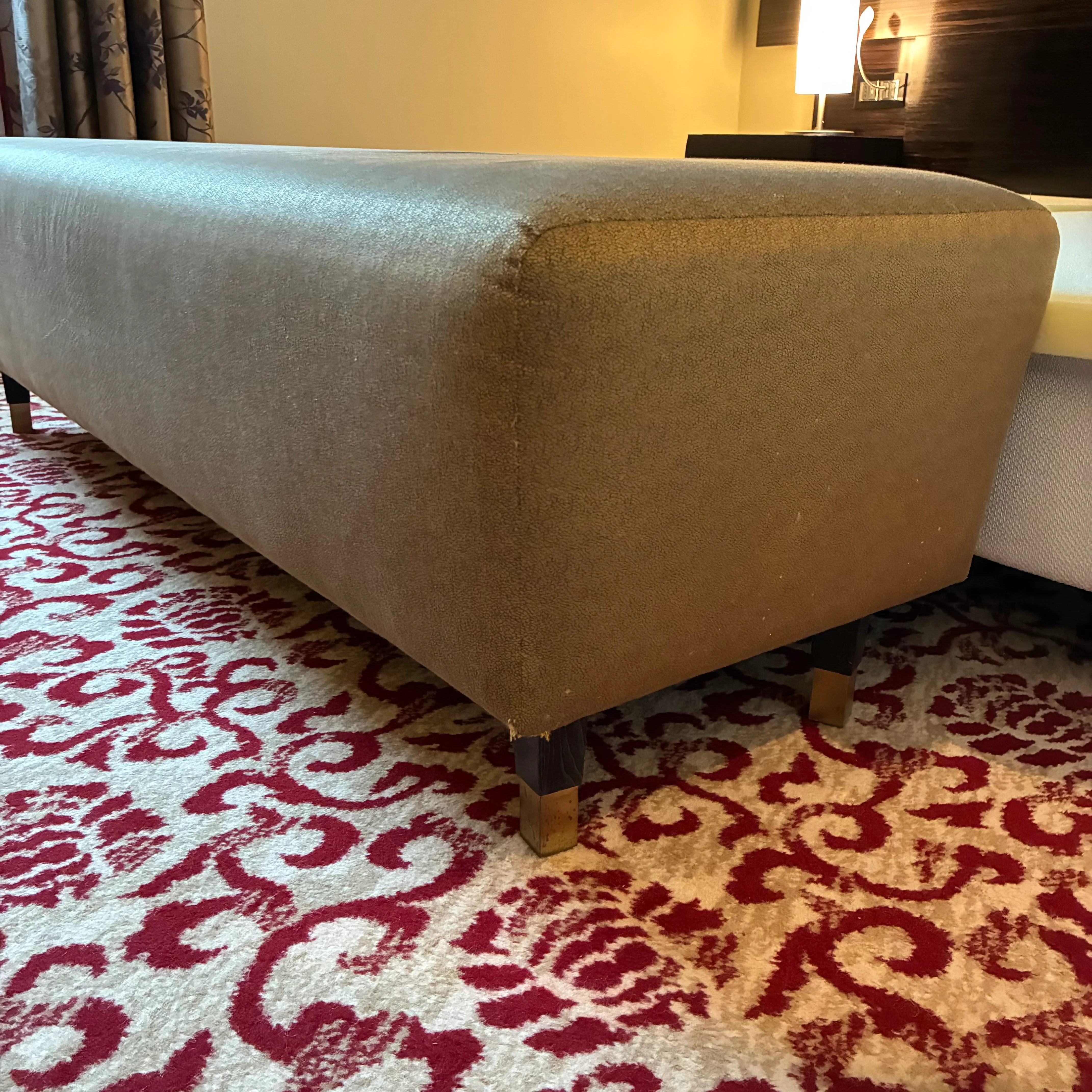 Sitzbank Bettbank gold Atlantic Hotel Hamburg Stoff – 160cm gebraucht - Image 8