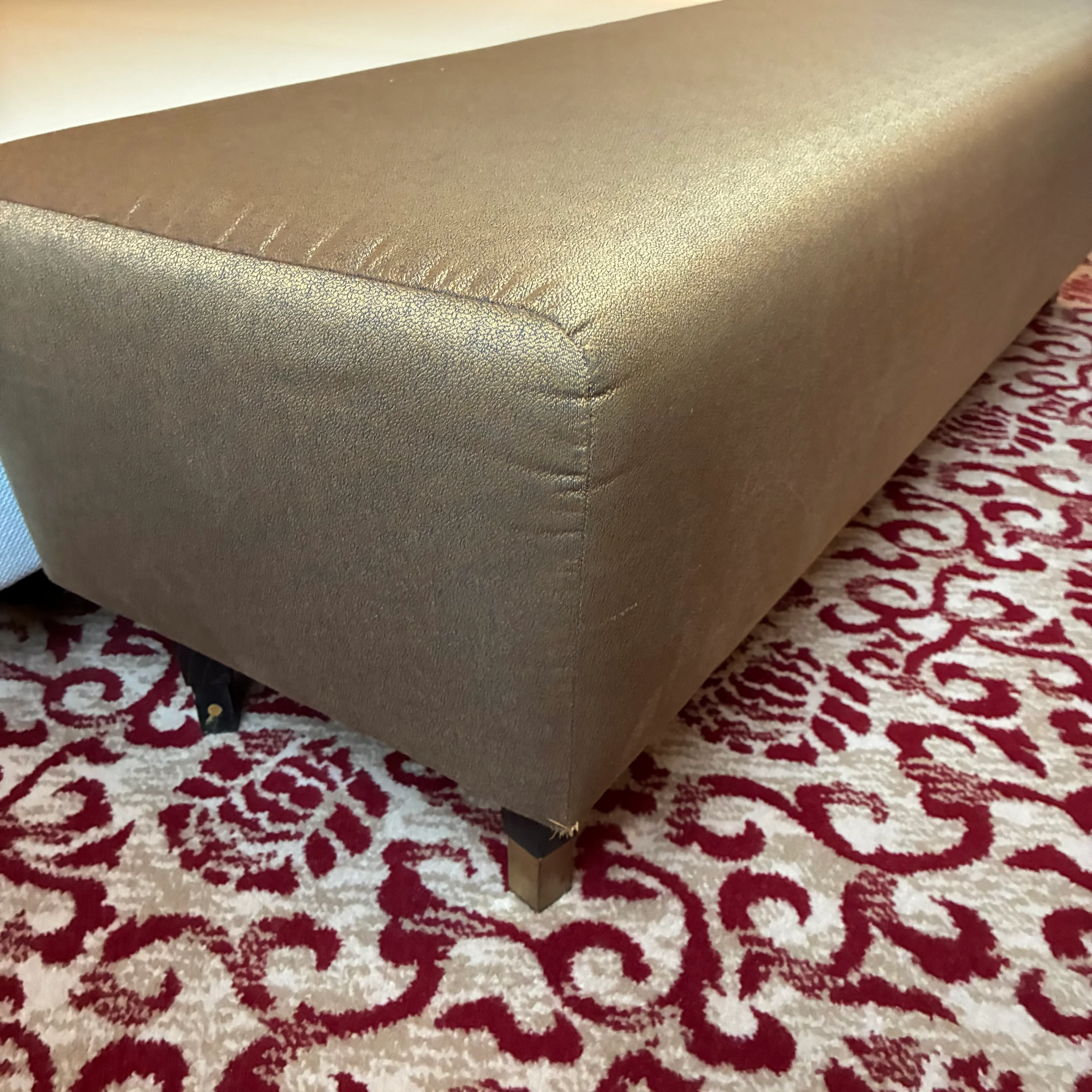 Sitzbank Bettbank gold Atlantic Hotel Hamburg Stoff – 160cm gebraucht - Image 9