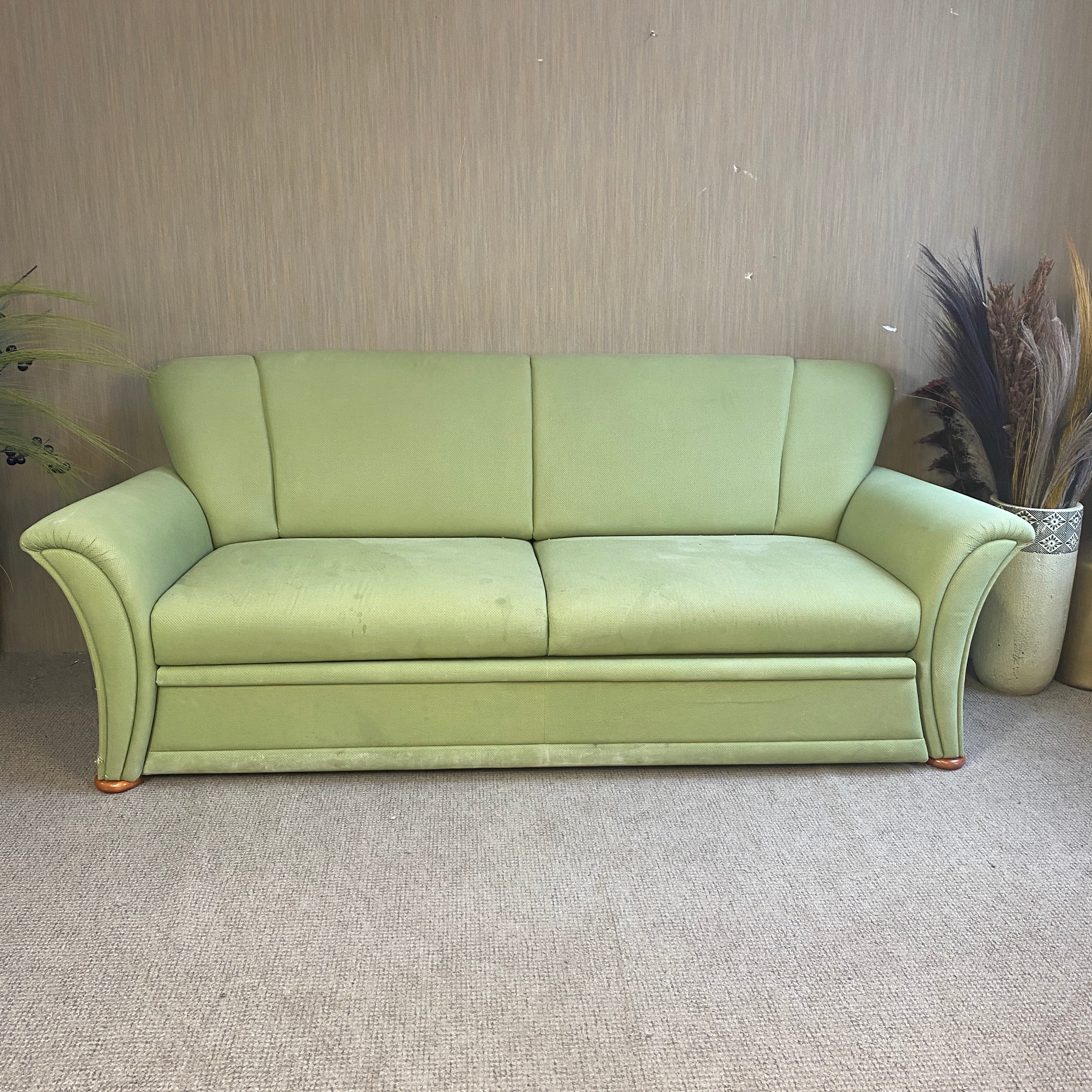 Frommholz Verona Schlafsofa grün 220cm – Sofa Couch gebraucht - Image 3
