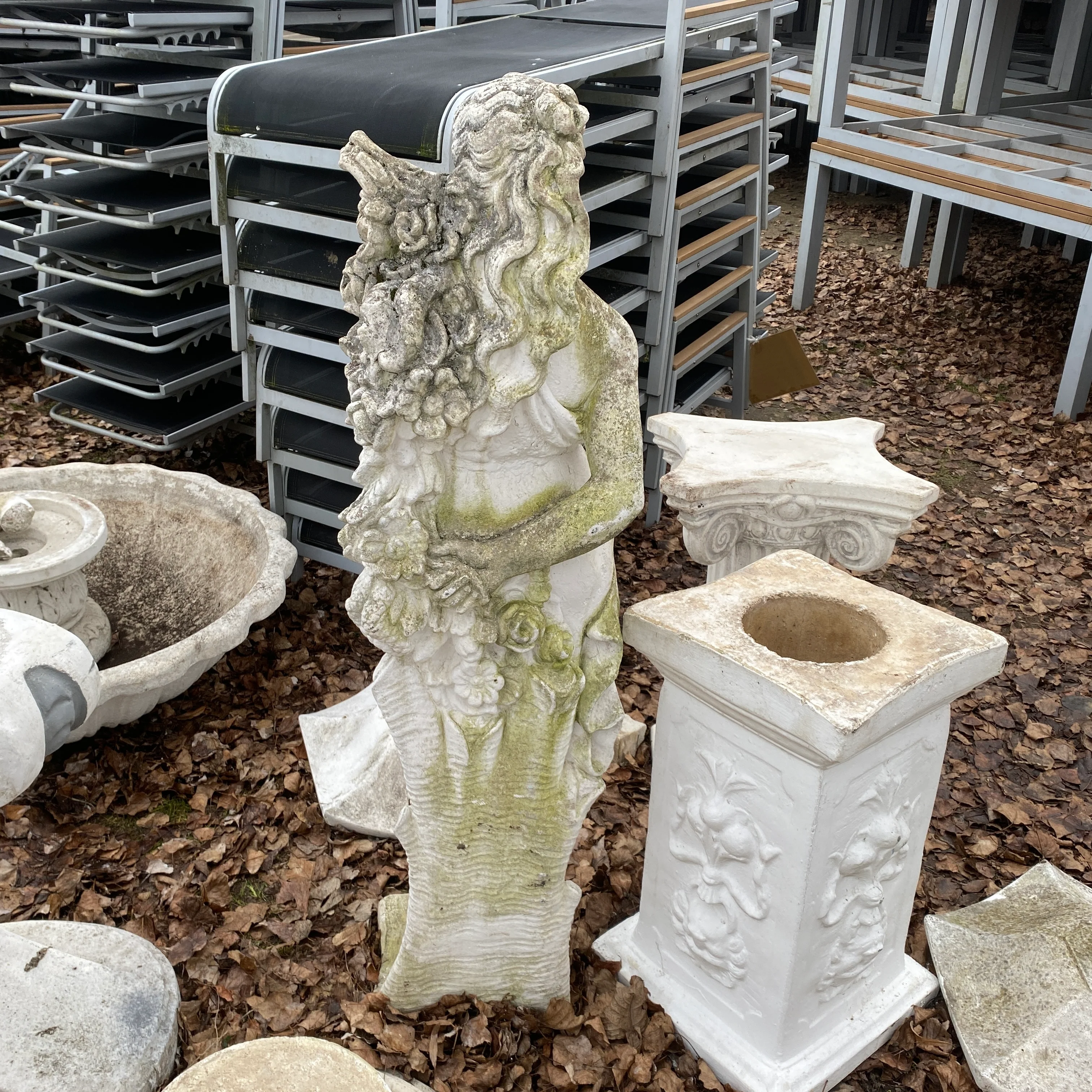 Steindeko weiblich Steinfigur Frauenstatue Garten – Statue gebraucht - Image 7