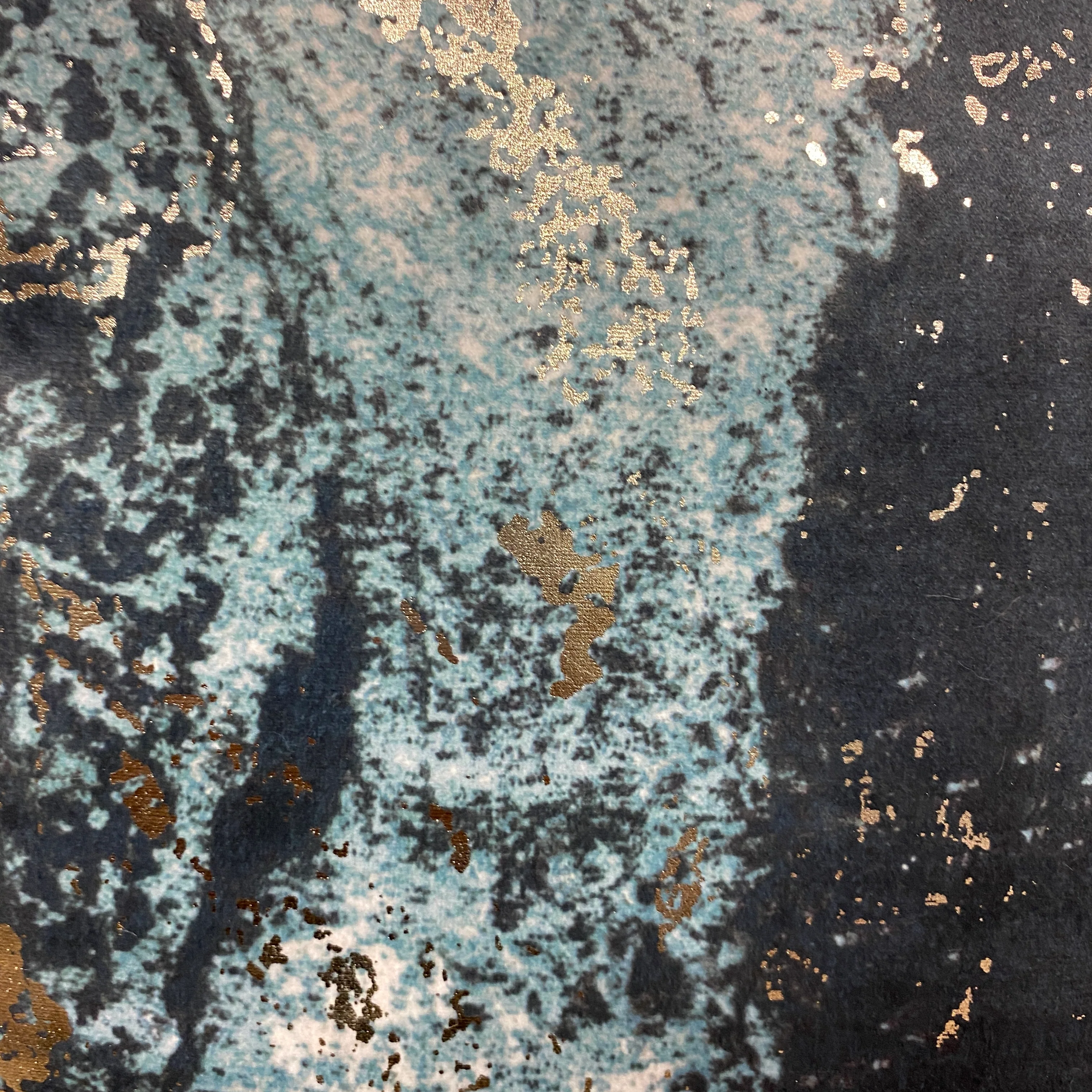 Unique Living Vince Zierkissen blau gold Marmor Dekokissen 45x45 Neuware - Image 3
