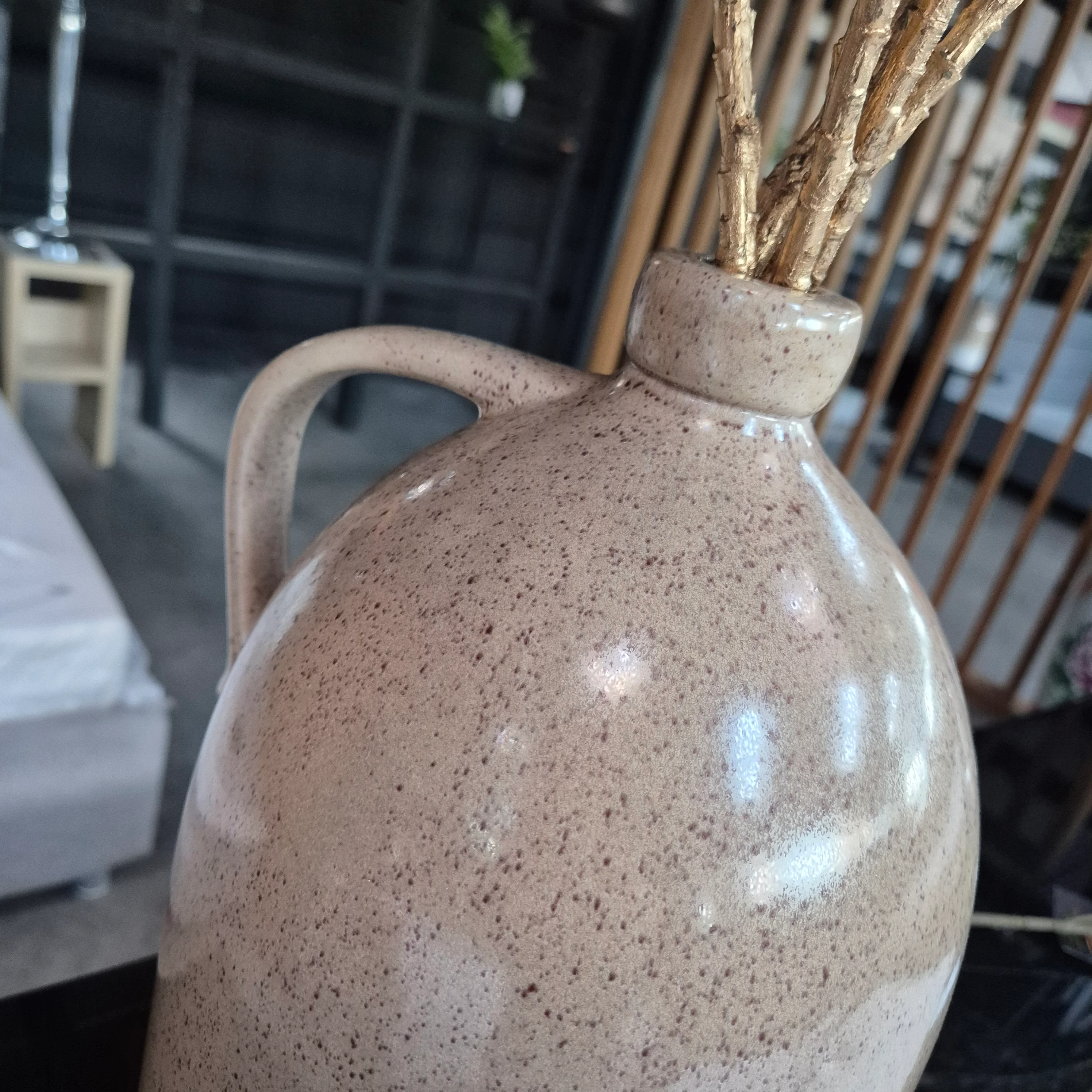 Vase Flasche braun/weiß 36 cm - Image 3