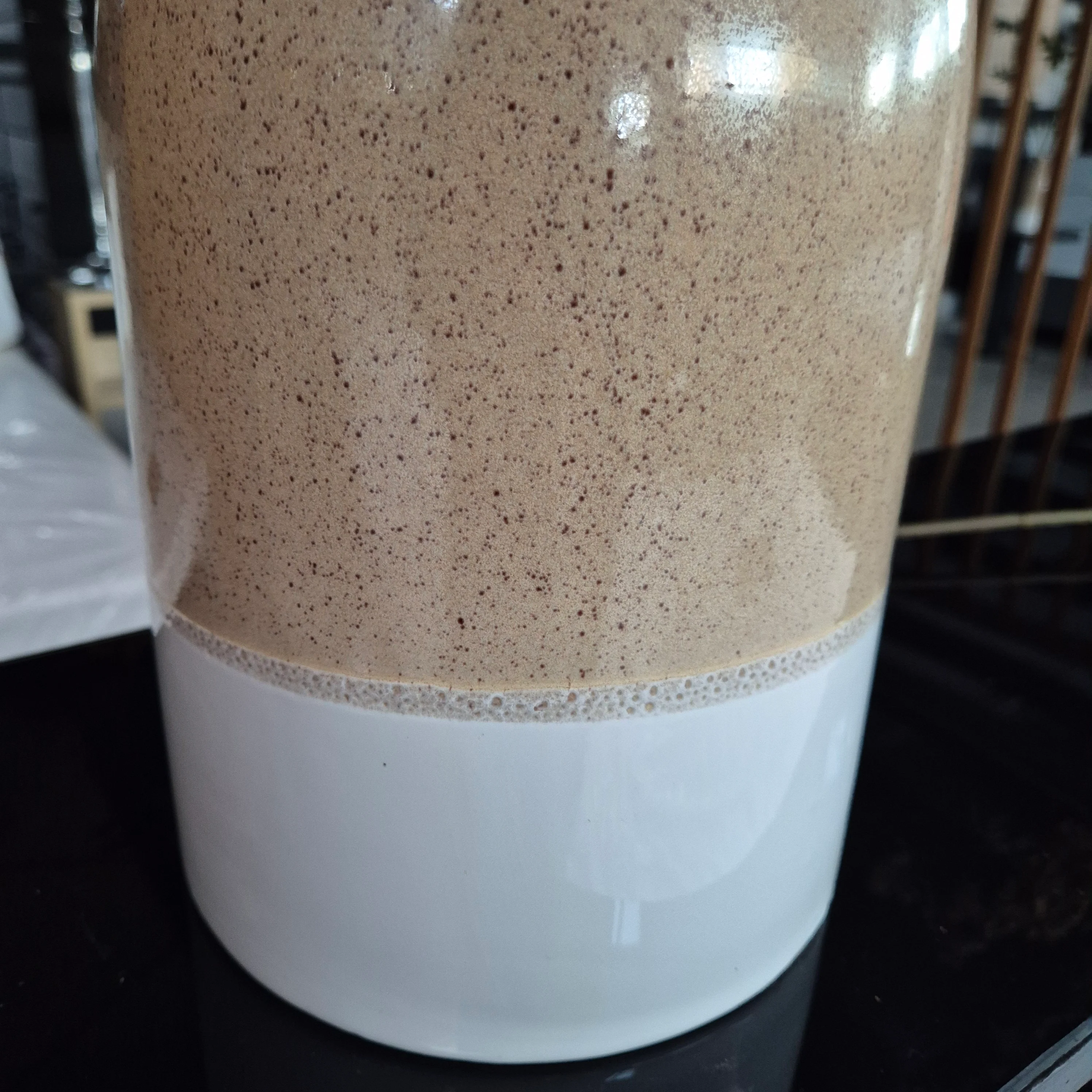 Vase Flasche braun/weiß 36 cm - Image 4