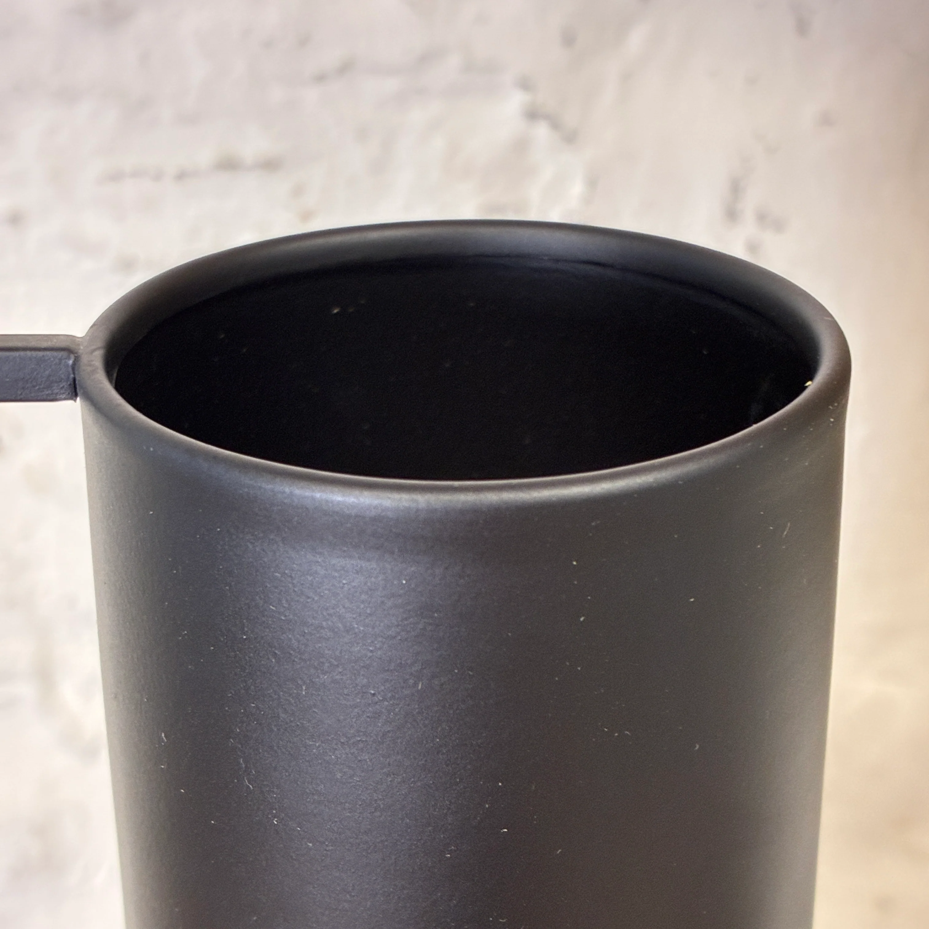 Vase Flaschenvase mattschwarz Metall 33,5cm Vase - Image 4