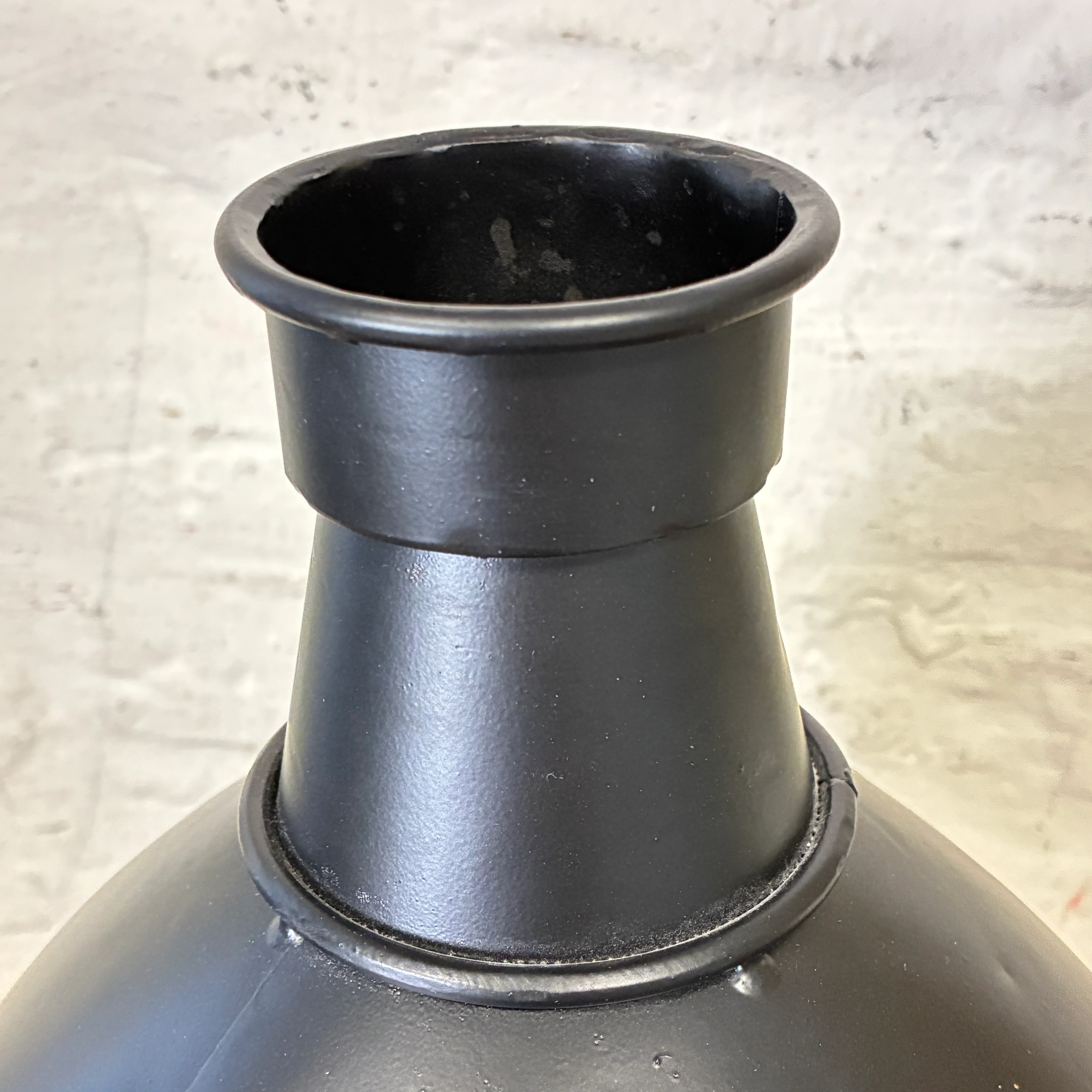 Vase schwarz Metall 37cm Deko Blumenvase - Image 5